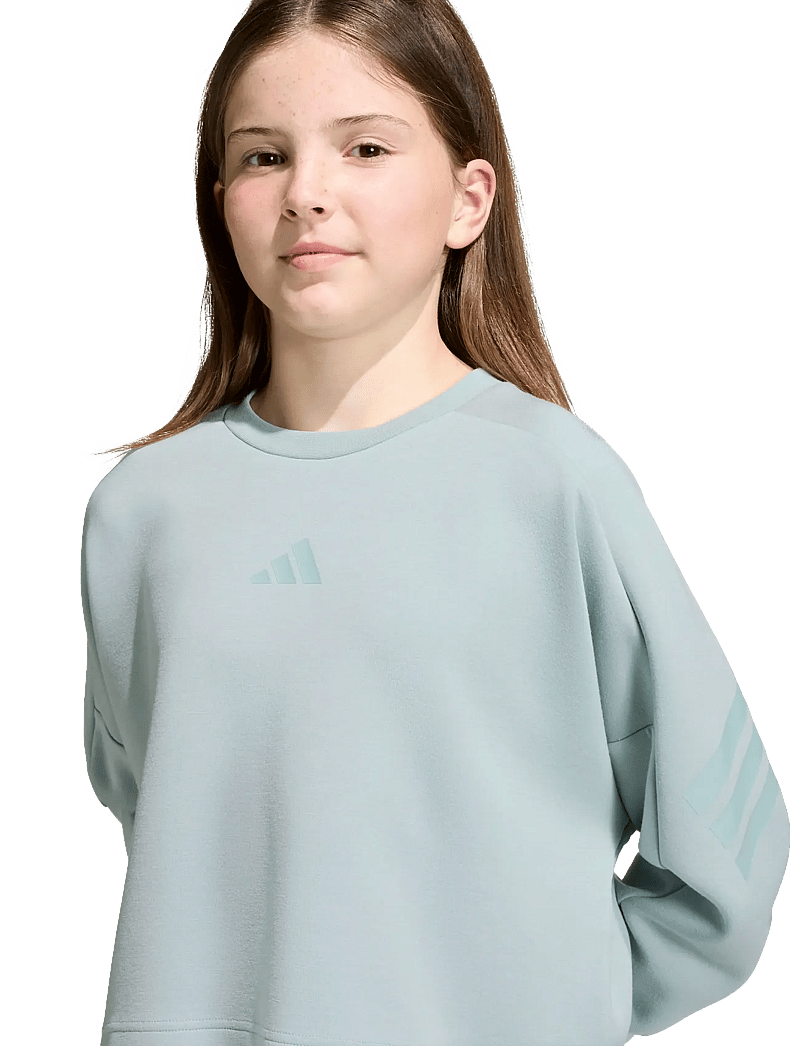 adidas Sportswear - JG FI 3S CREW - sweatshirts - wosa/tacgrn - 5