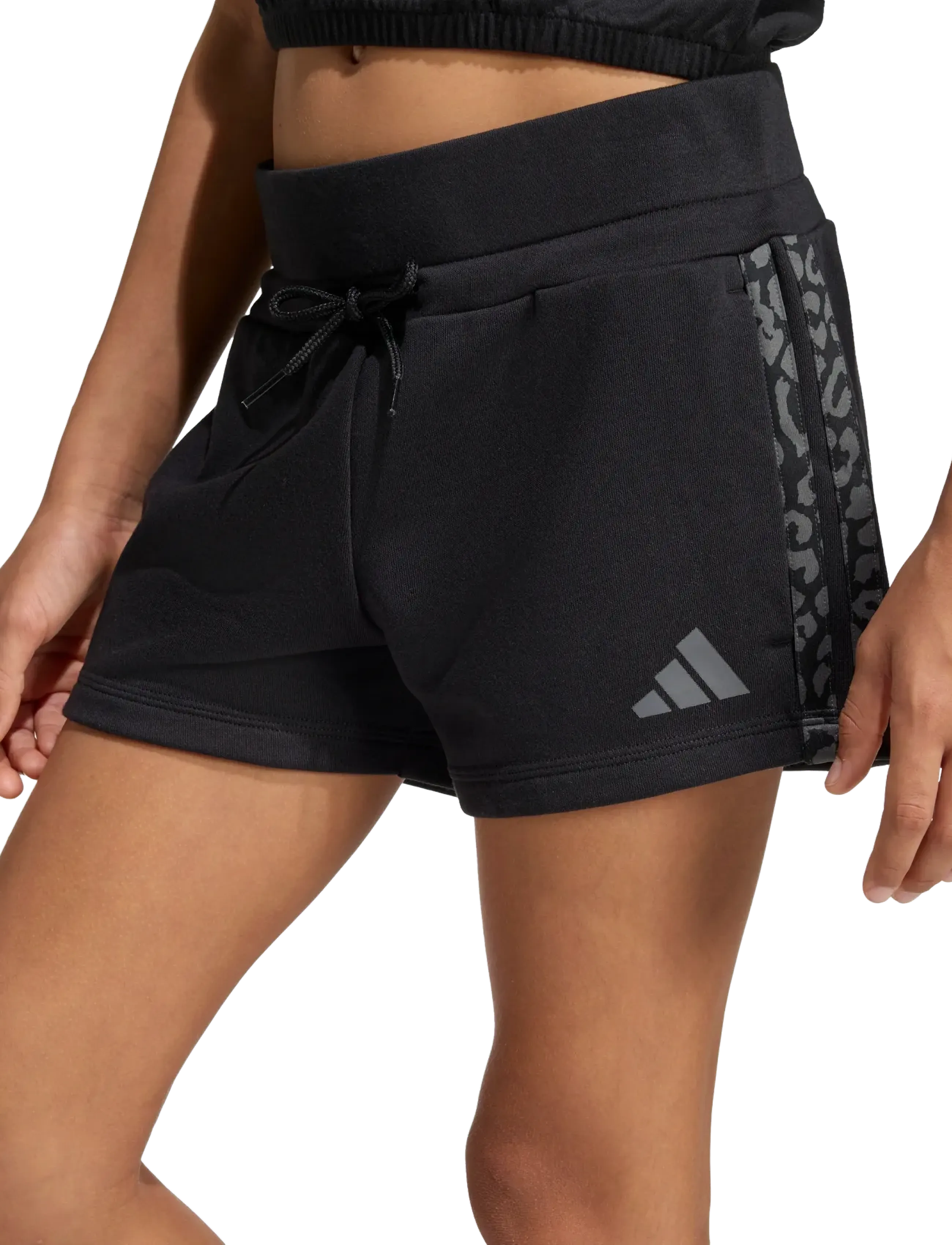 adidas Sportswear - JG AN 3S FT SH - sporta šorti - black/white - 5