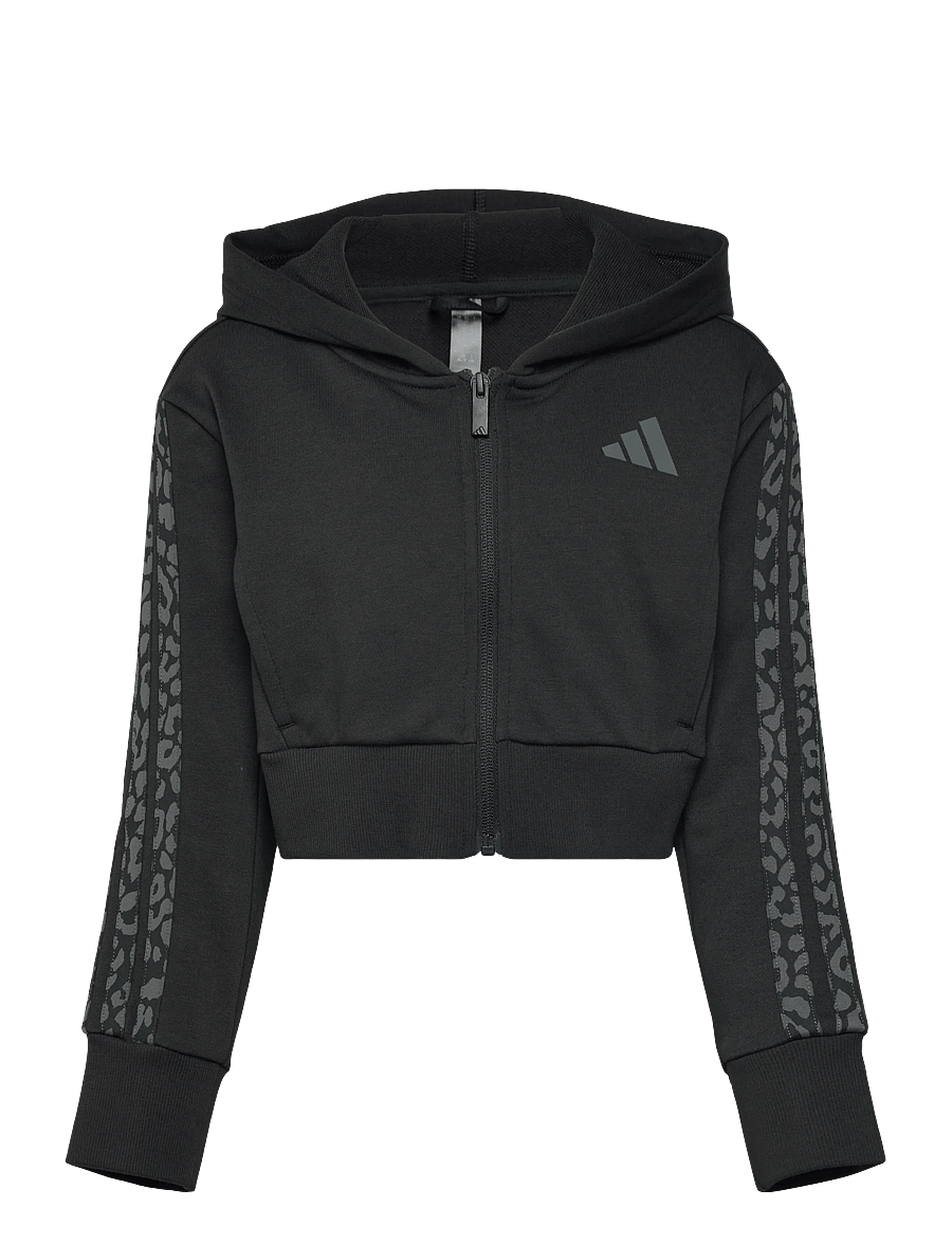 adidas Sportswear - JG AN 3S FT FZ - kapuzenpullover - black/white - 0