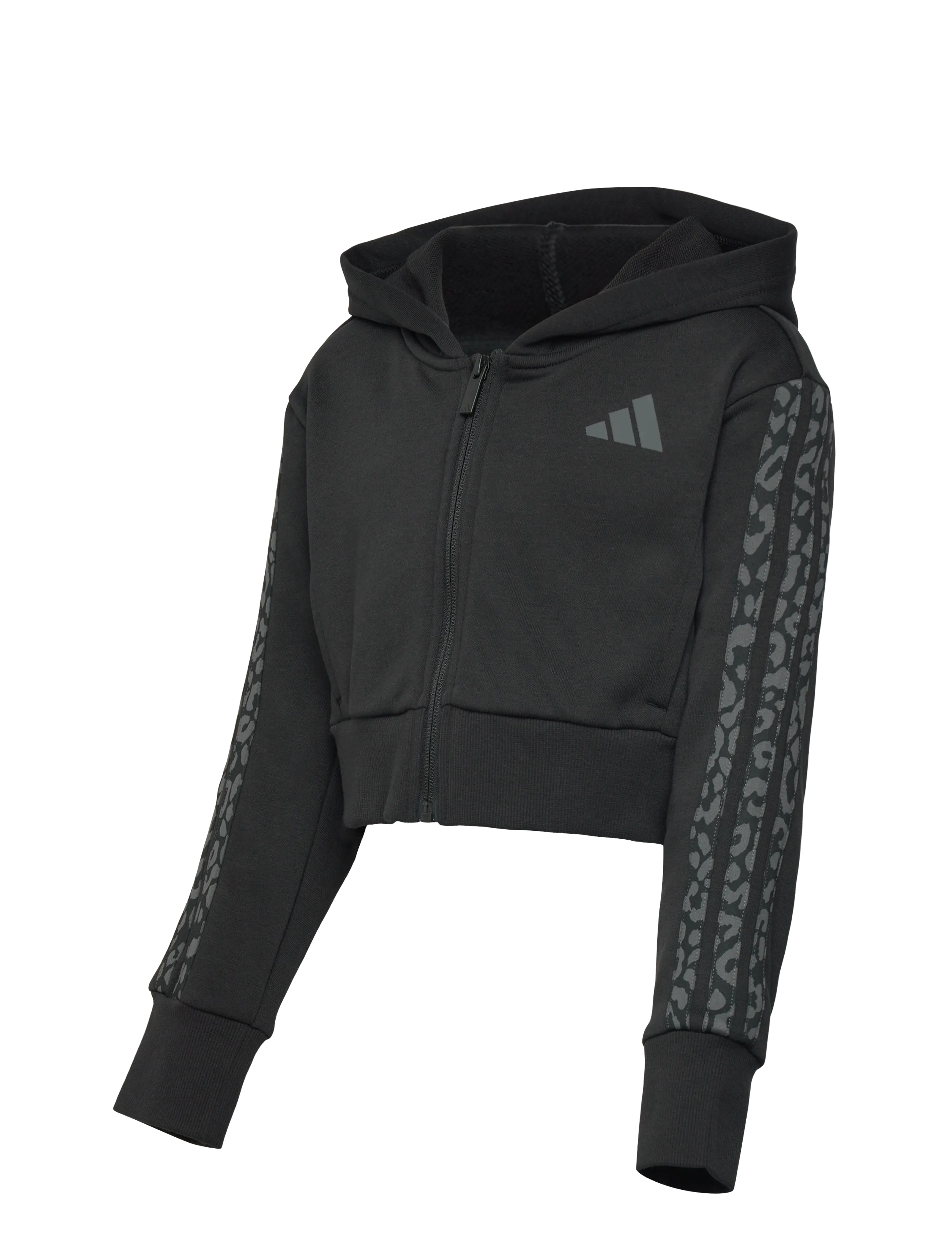 adidas Sportswear - JG AN 3S FT FZ - kapuzenpullover - black/white - 2