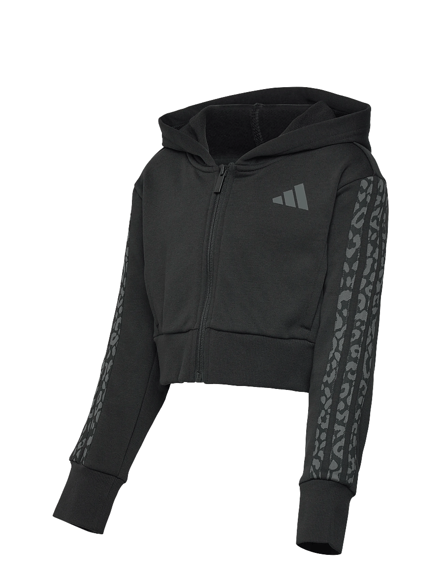 adidas Sportswear - JG AN 3S FT FZ - kapuzenpullover - black/white - 2