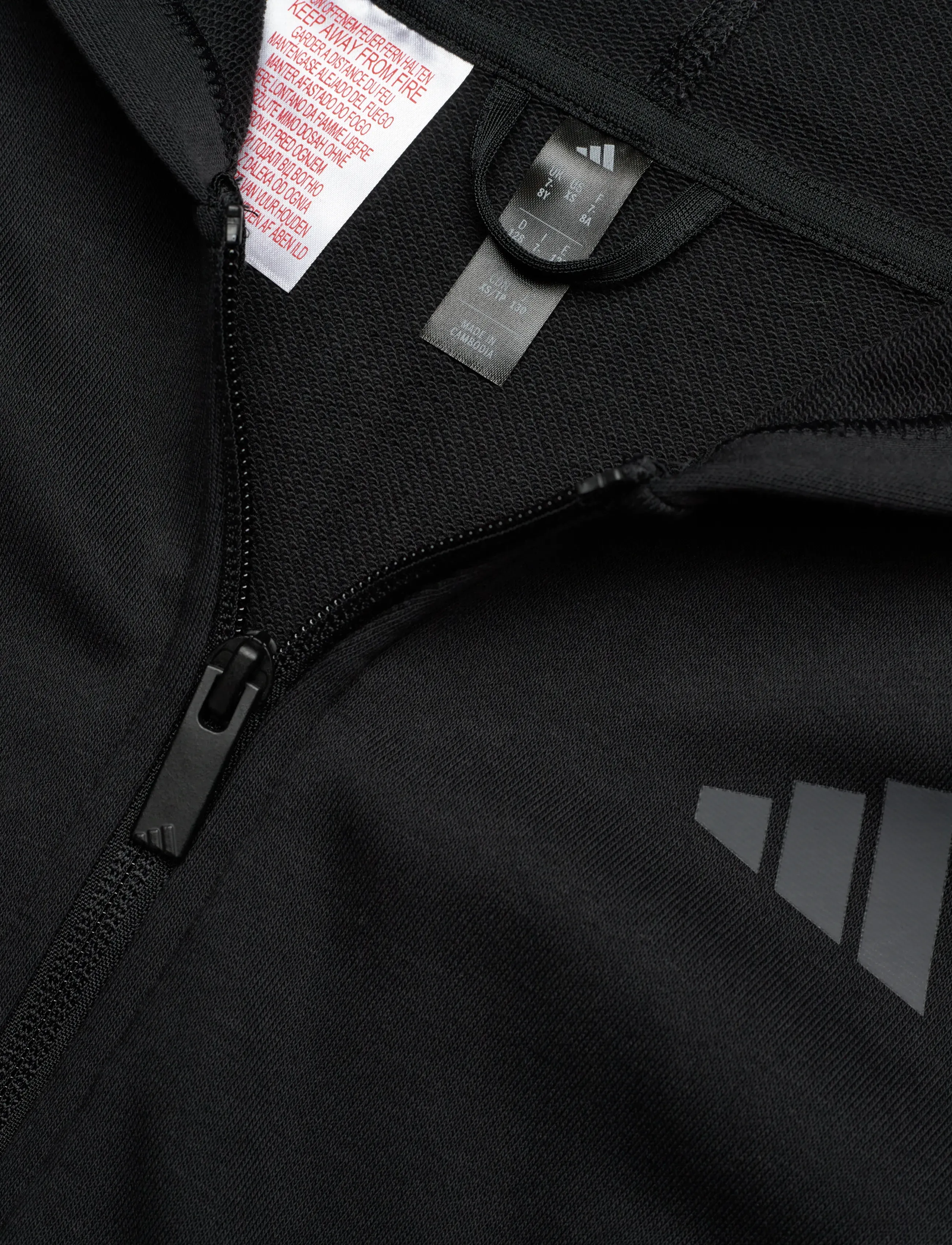 adidas Sportswear - JG AN 3S FT FZ - kapuzenpullover - black/white - 4