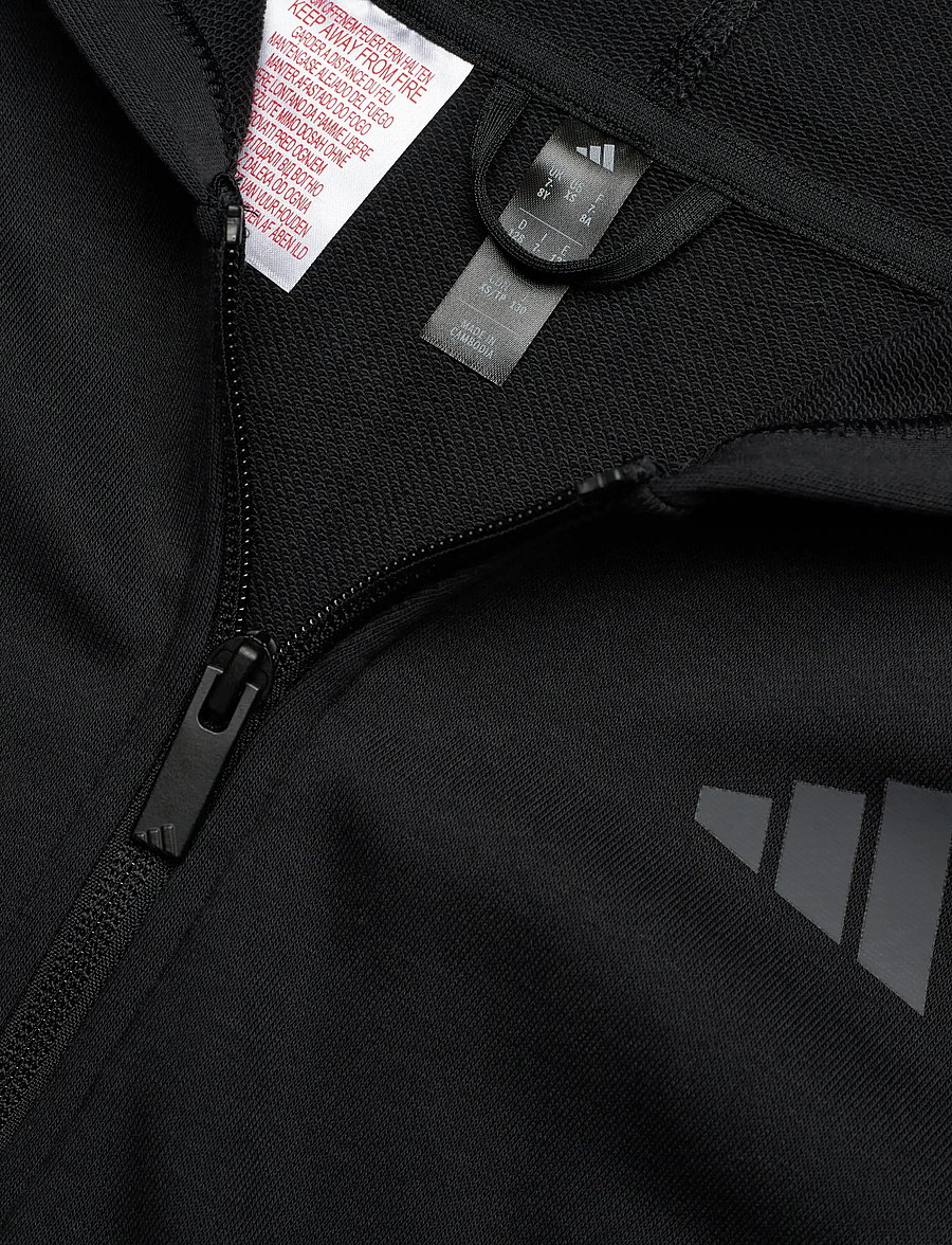 adidas Sportswear - JG AN 3S FT FZ - kapuzenpullover - black/white - 4