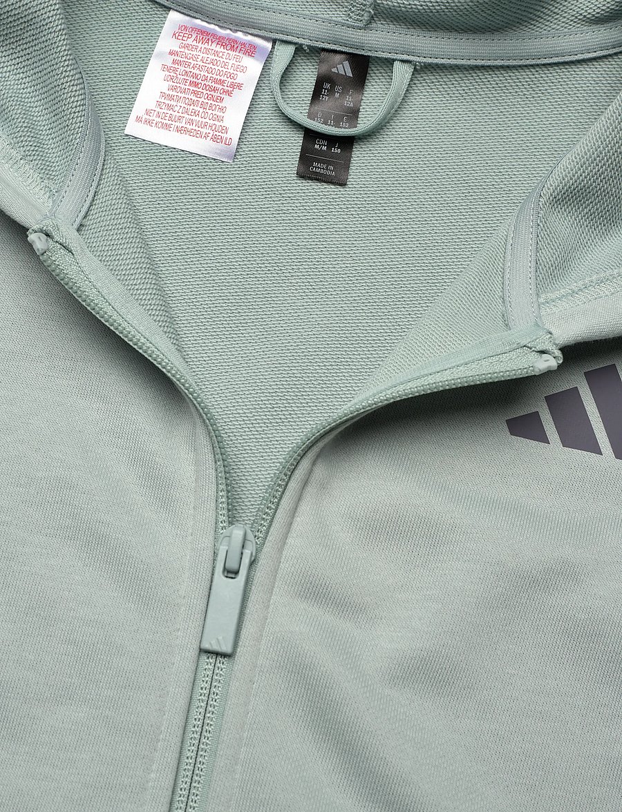 adidas Sportswear - JG AN 3S FT FZ - kapuzenpullover - wosa/auon - 4