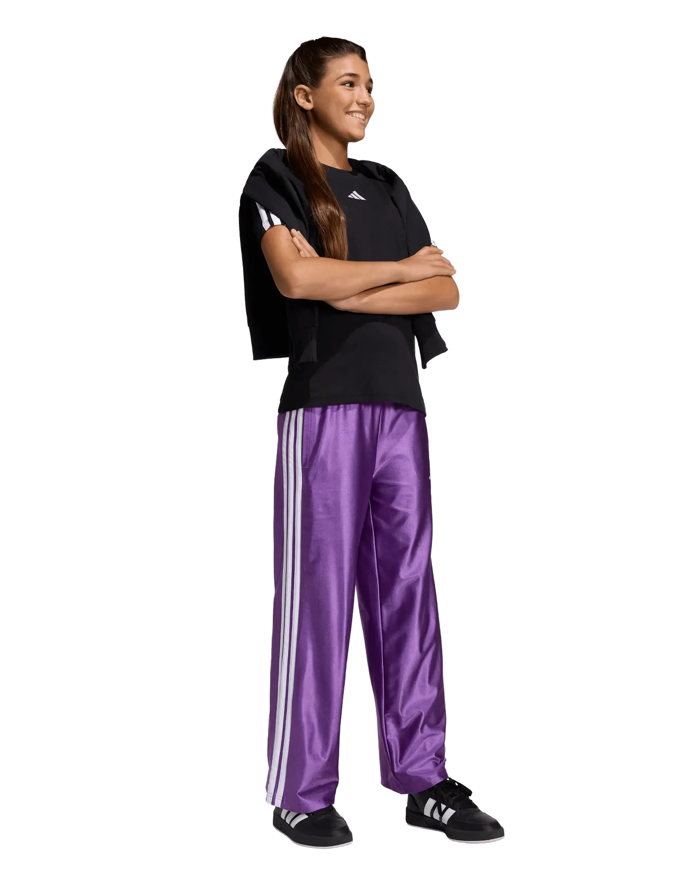 adidas Sportswear JG GLAM Pant - Underdele - ACTPUR/SILVMT / purple
