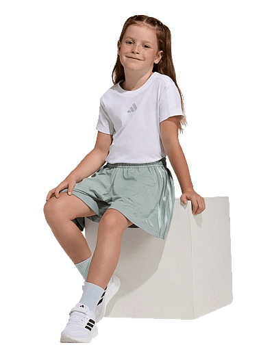 adidas Sportswear LG GLAM Set - Komplektai su marškinėliais trumpomis rankovėmis - WHITE/SILVMT / green