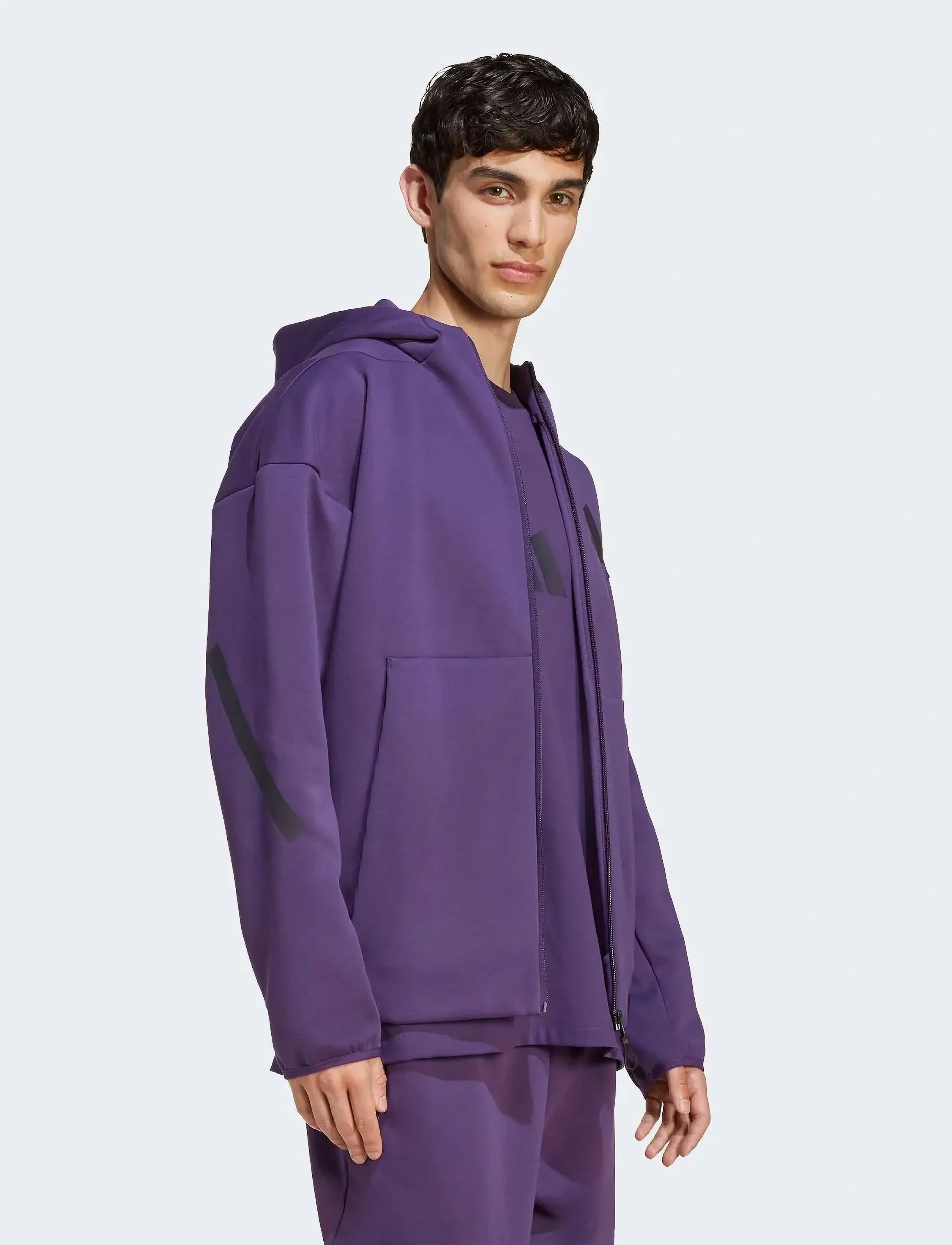 adidas Sportswear - M Z.N.E. FZ - fleece og mellemlag - aurplu - 2