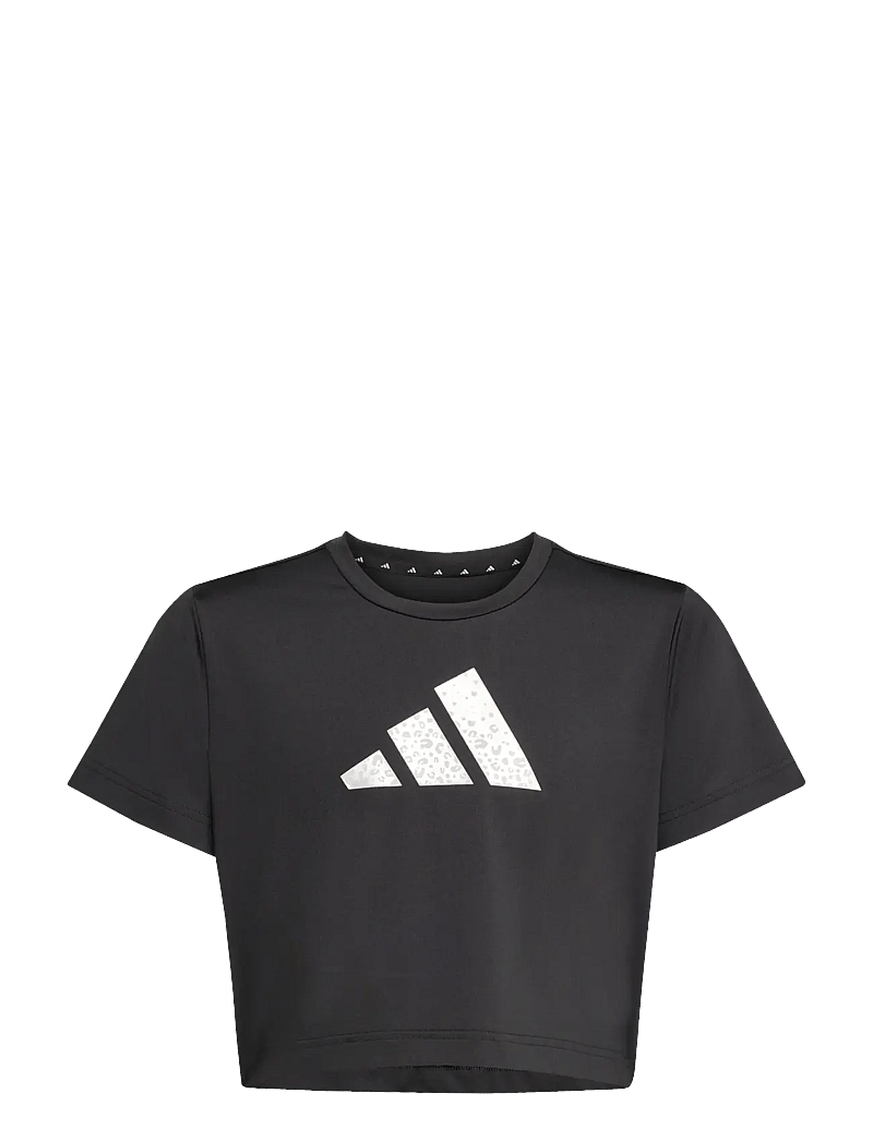adidas Sportswear - JG TR-ES GL TEE - kortærmede t-shirts - black/silvmt - 1