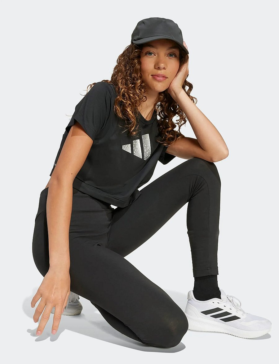 adidas Sportswear - JG TR-ES GL TEE - kurzärmelig - black/silvmt - 3