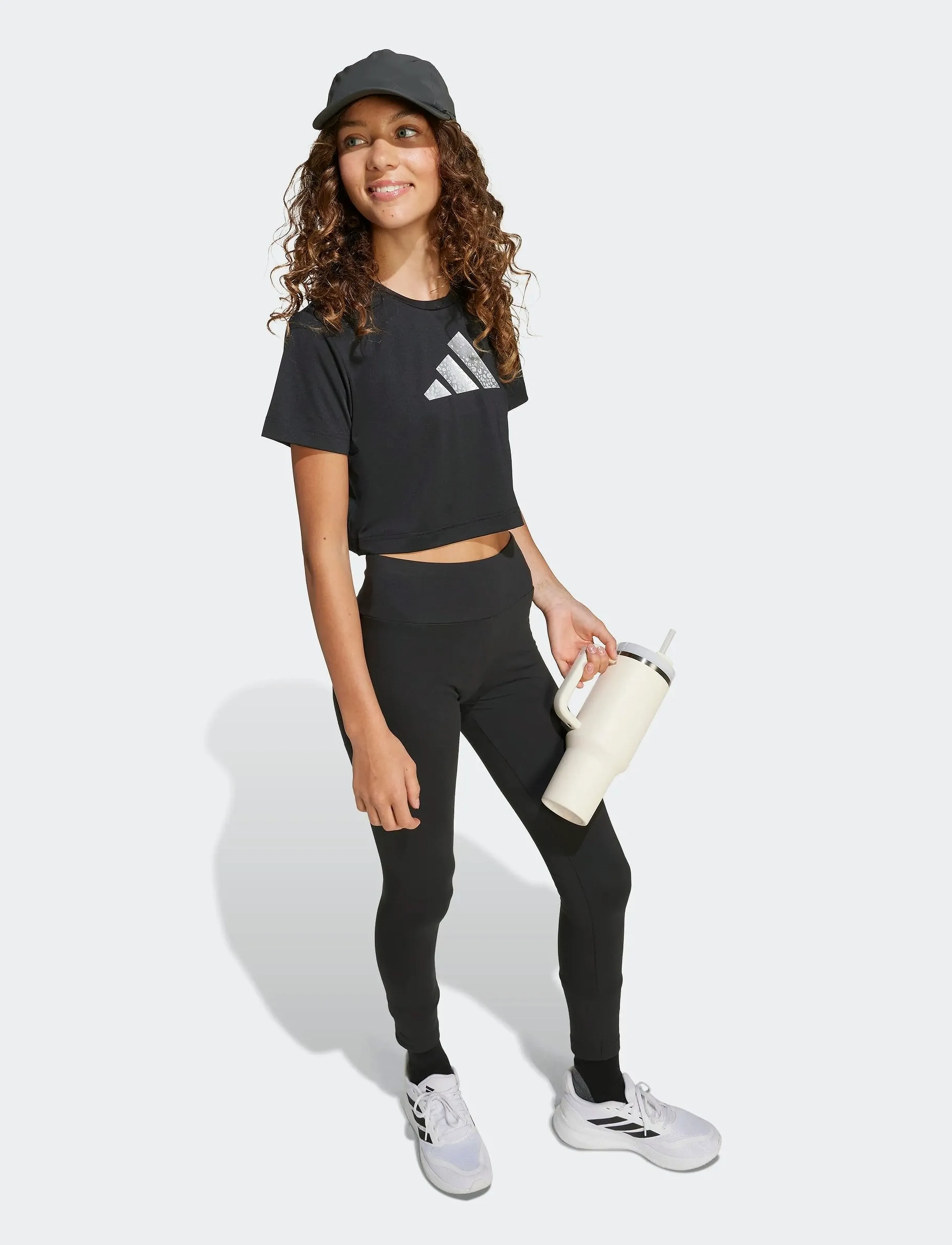 adidas Sportswear - JG TR-ES GL TEE - kurzärmelig - black/silvmt - 4