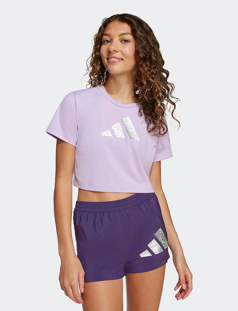 adidas Sportswear - JG TR-ES GL TEE - lühikeste varrukatega t-särgid - powplu/silvmt - 0
