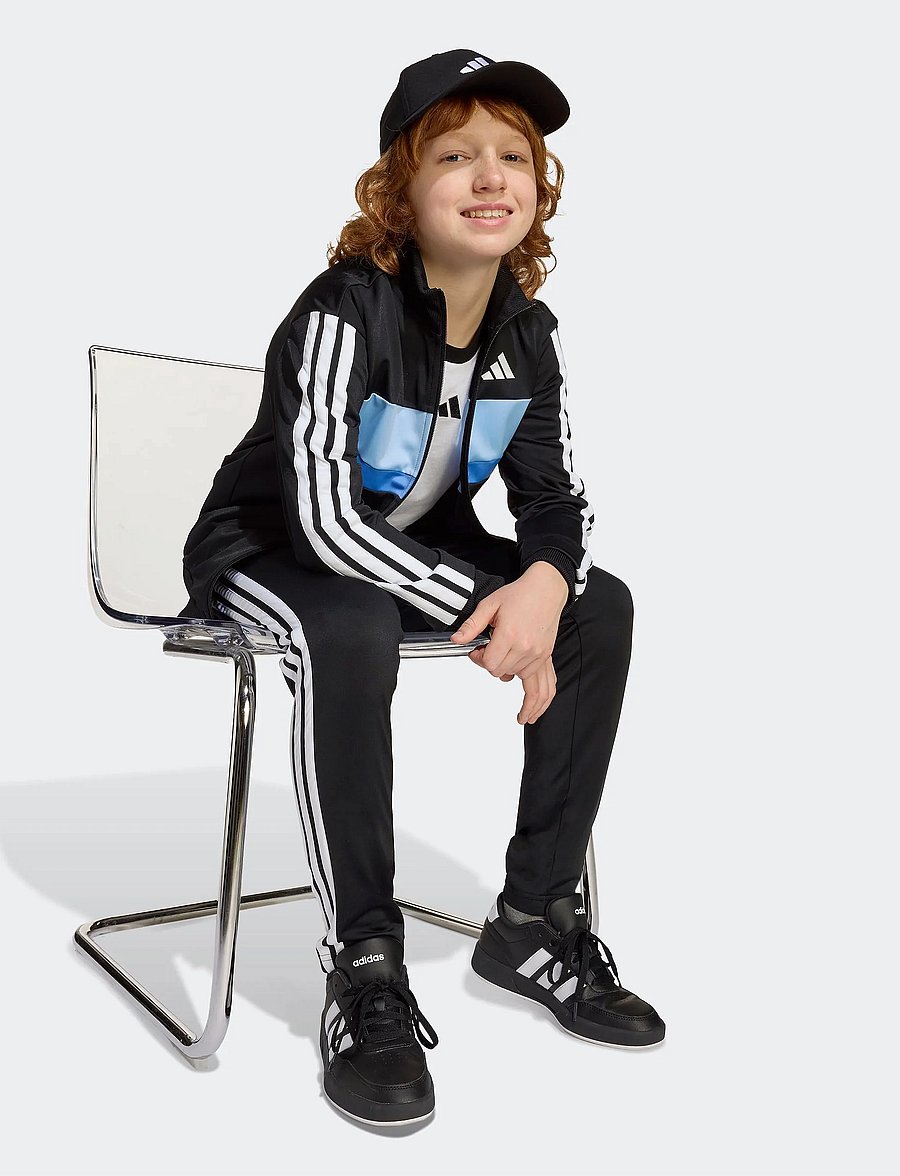 adidas Sportswear - J 3S TIBERIO TS - joggingsæt & matchende sæt - black/globlu/blufus/w - 0