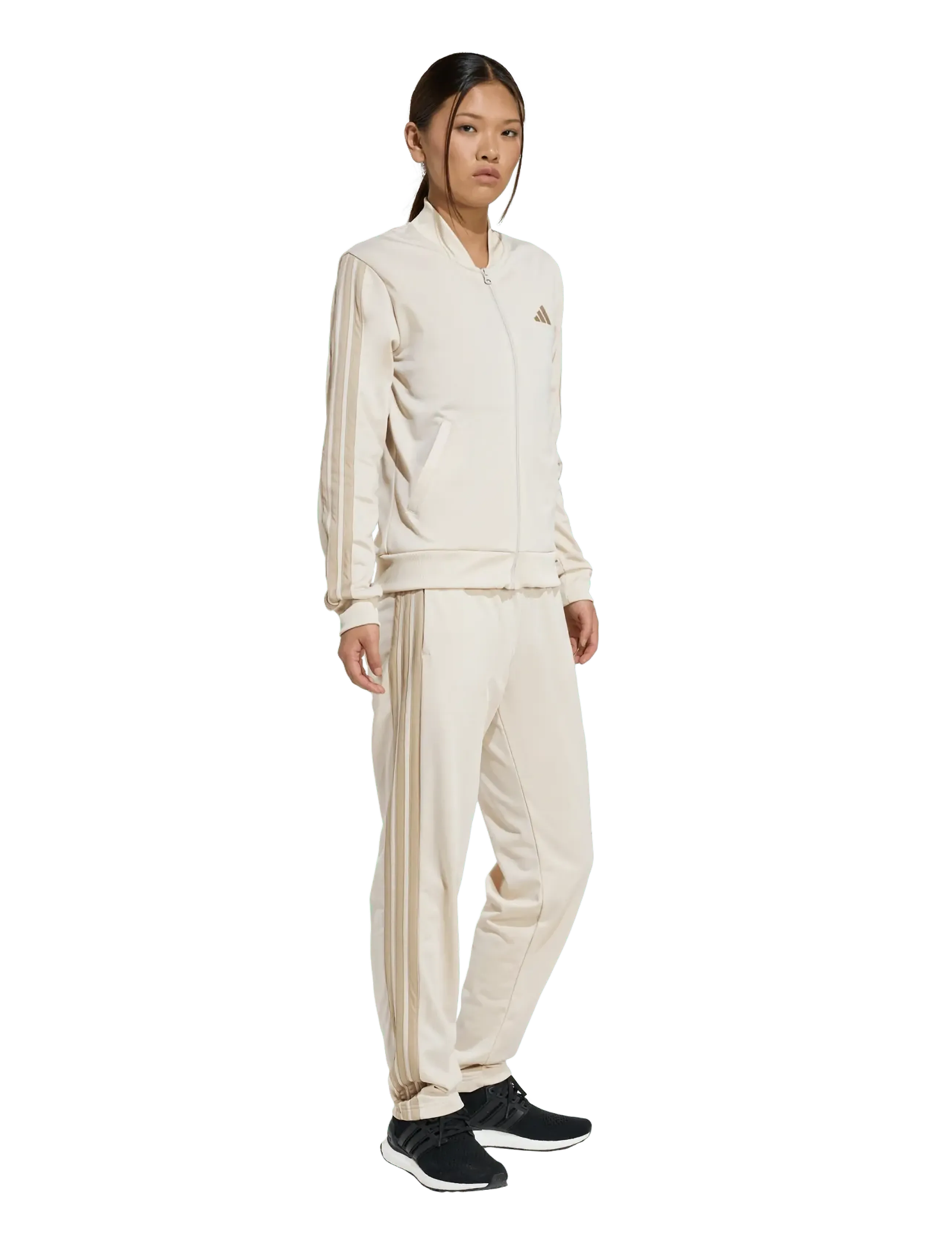 adidas Sportswear W Ess 3S Ts, L, Cream, Sport Sweatshirts & Hoodies > Sport Tracksuits-sets, Dame
