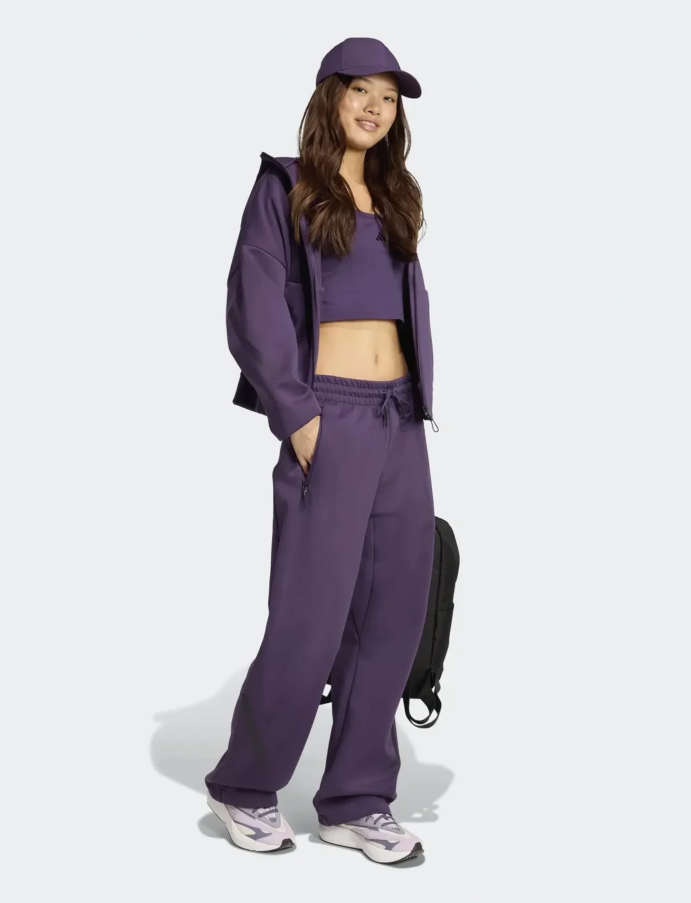 adidas Sportswear - W Z.N.E. BAR PT - treninginės kelnės - aurplu - 5