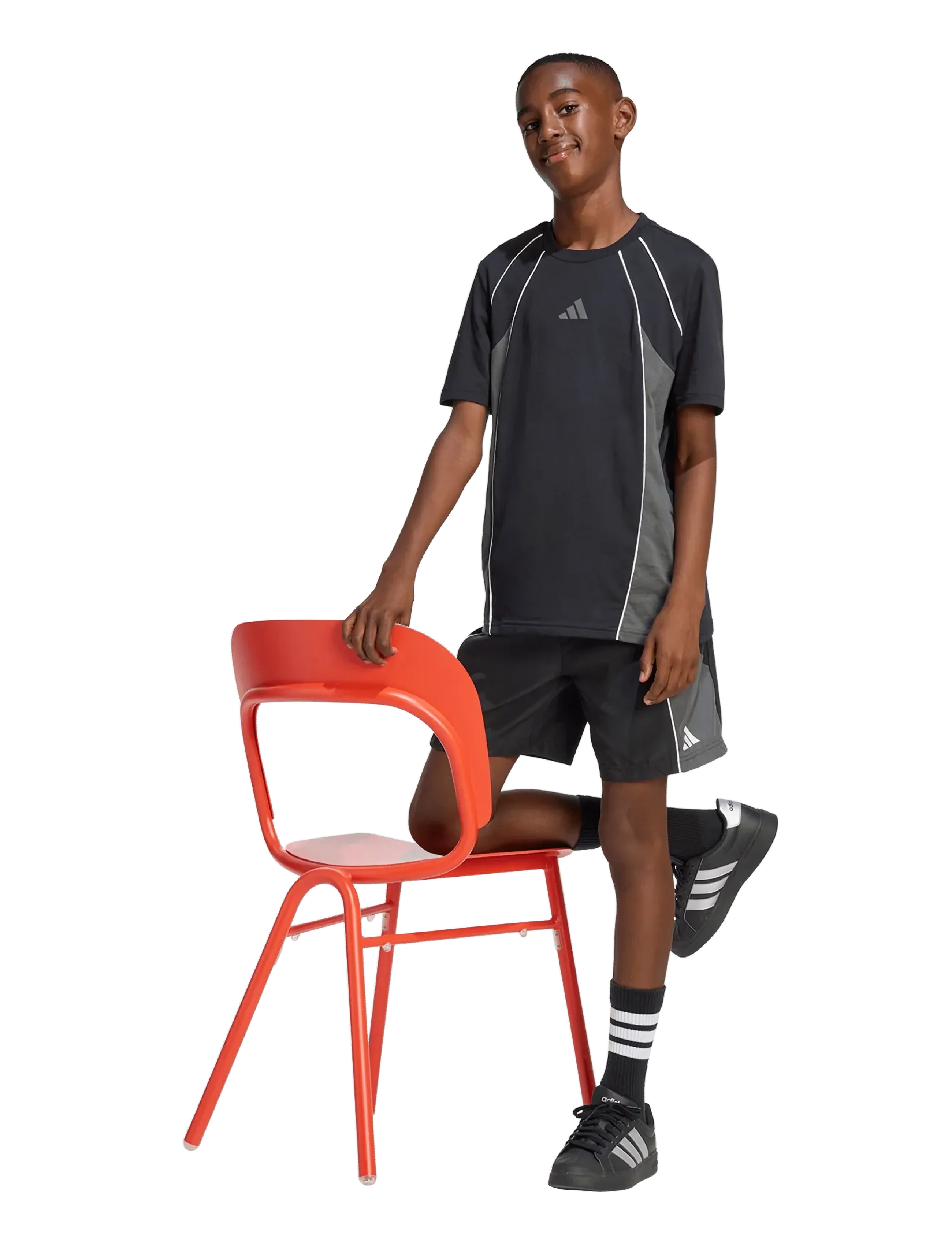 adidas Sportswear J CB WV SHORT - Sportshorts - BLACK/GRESIX/WHITE / black