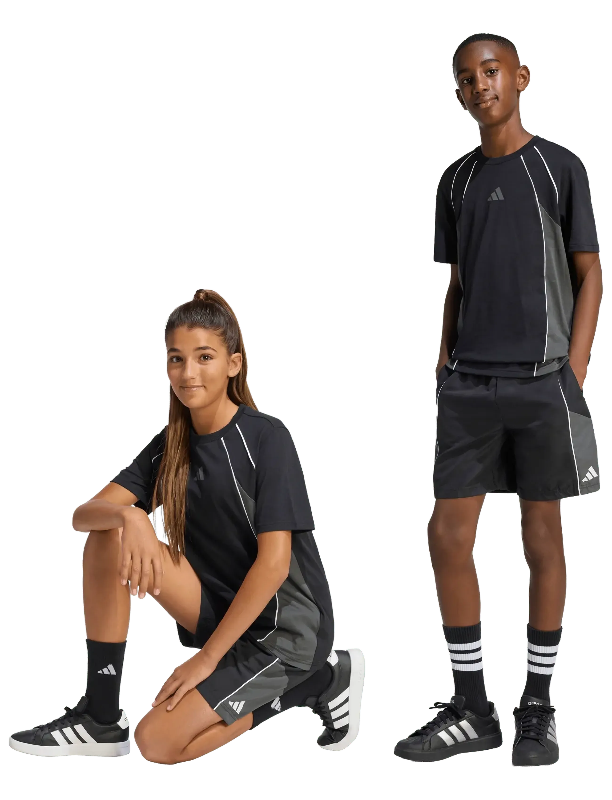 adidas Sportswear - J CB WV SHORT - sportsshorts - black/gresix/white - 2