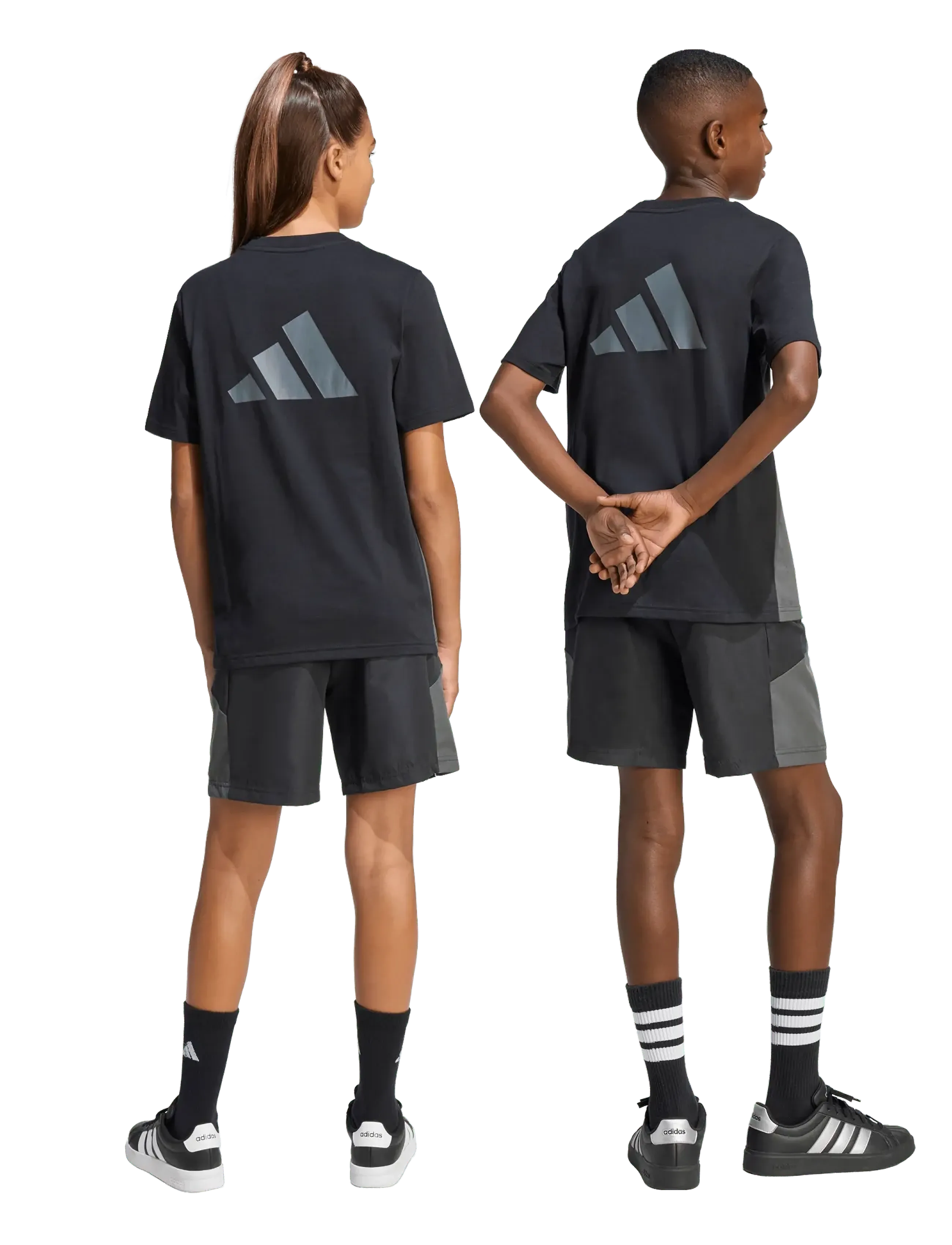 adidas Sportswear - J CB WV SHORT - sportsshorts - black/gresix/white - 3