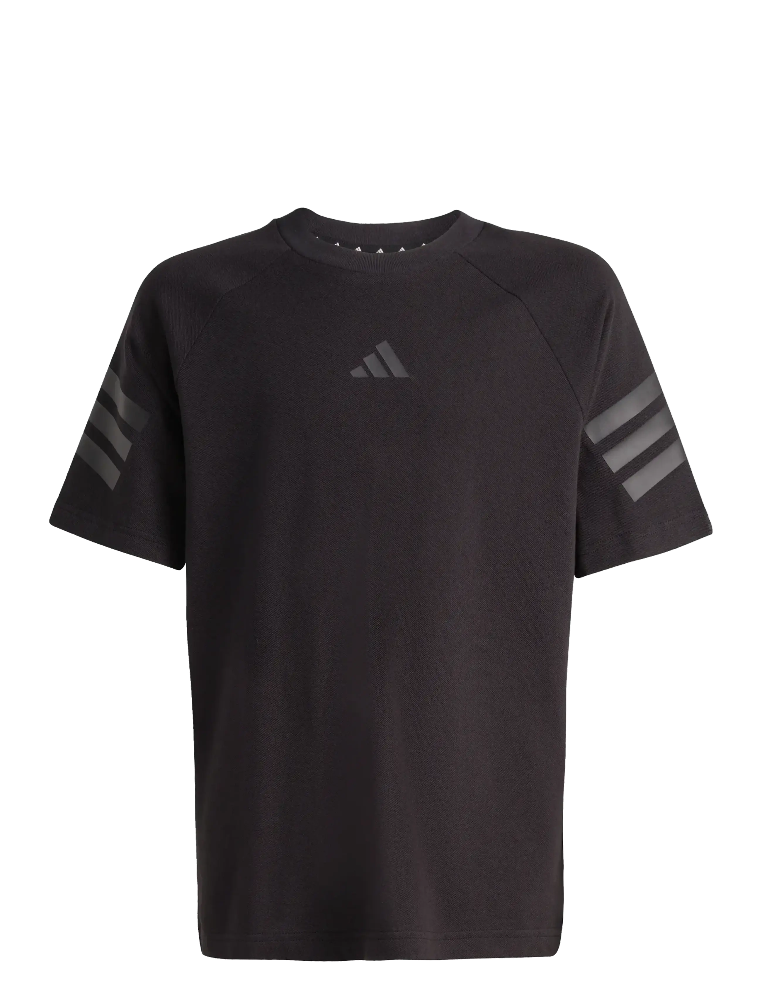 adidas Sportswear J FI 3S  TEE - Kurzärmelig - BLACK/BLACK / black