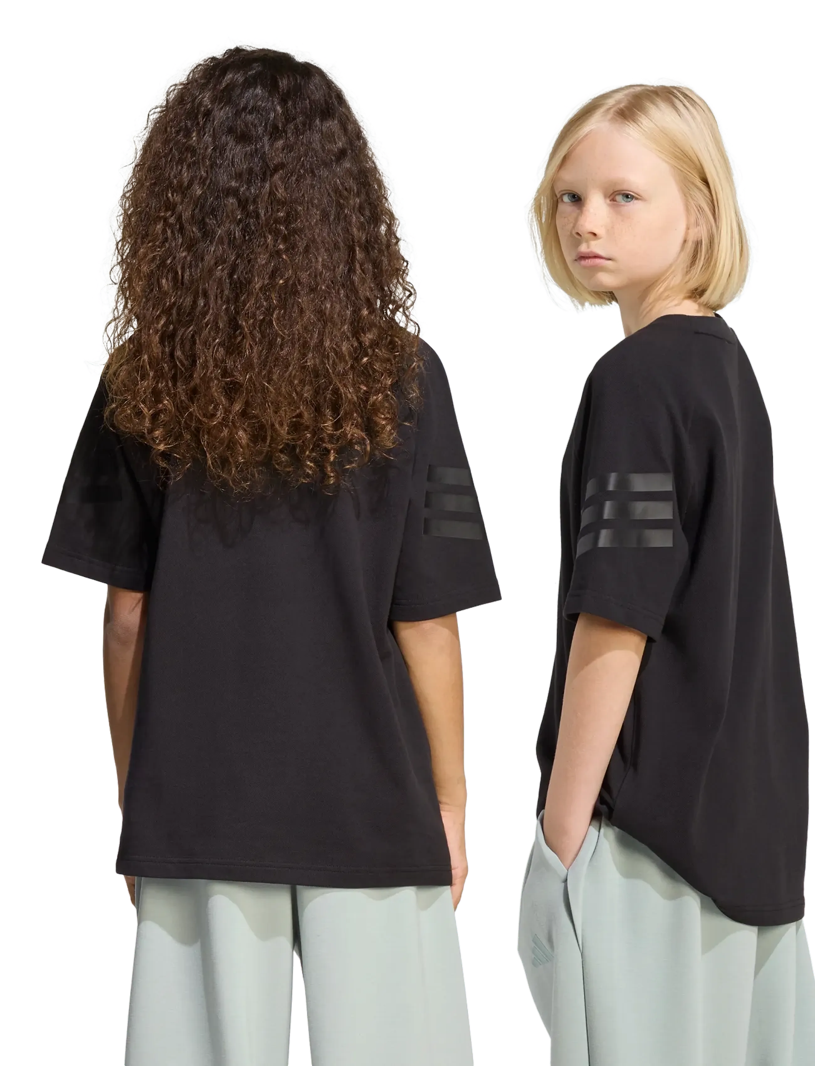 adidas Sportswear - J FI 3S  TEE - kurzärmelig - black/black - 3