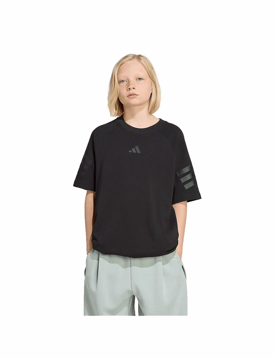 adidas Sportswear - J FI 3S TEE - kurzärmelig - black/black - 4