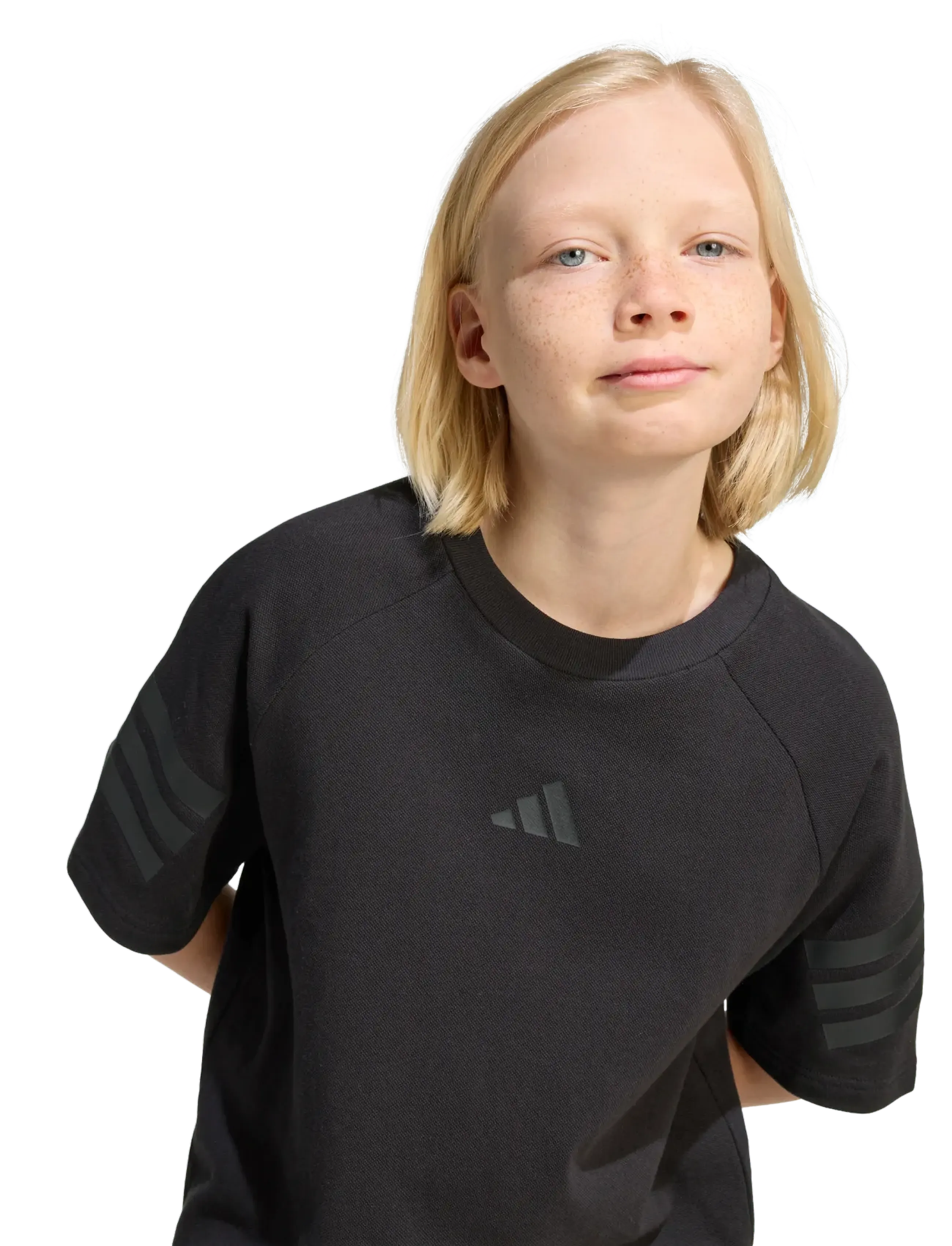 adidas Sportswear - J FI 3S  TEE - kurzärmelig - black/black - 5