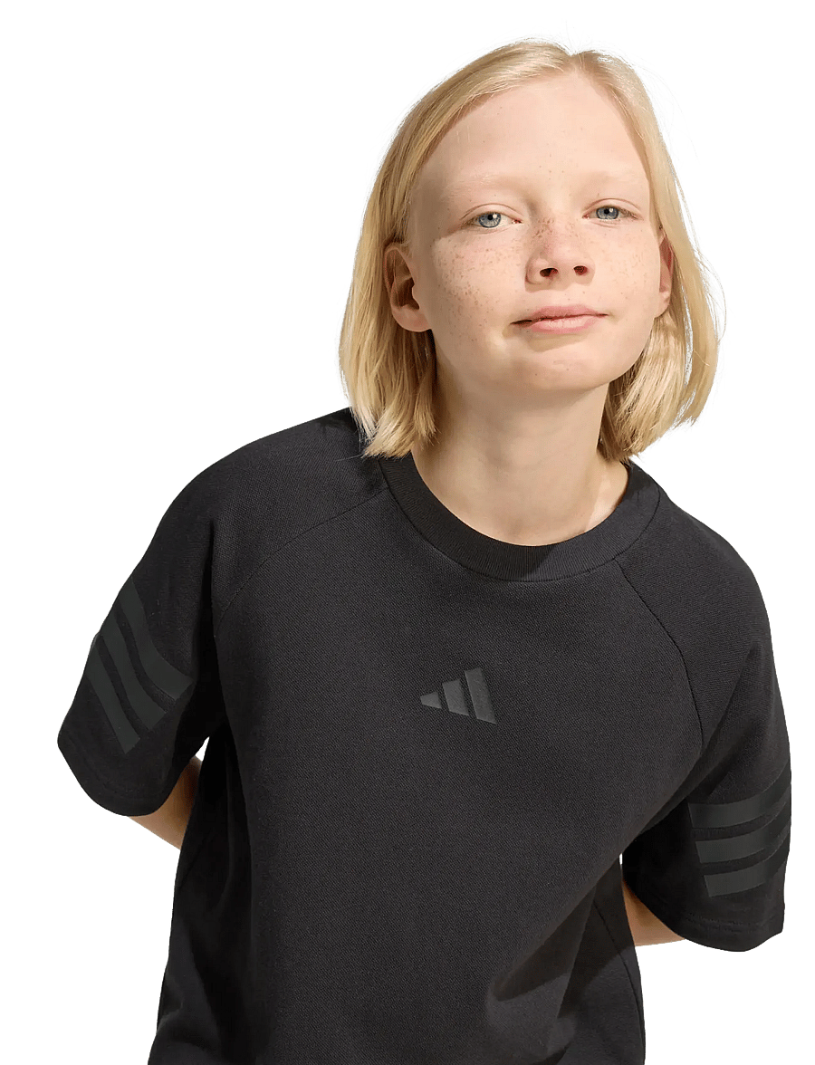 adidas Sportswear - J FI 3S TEE - kurzärmelig - black/black - 5