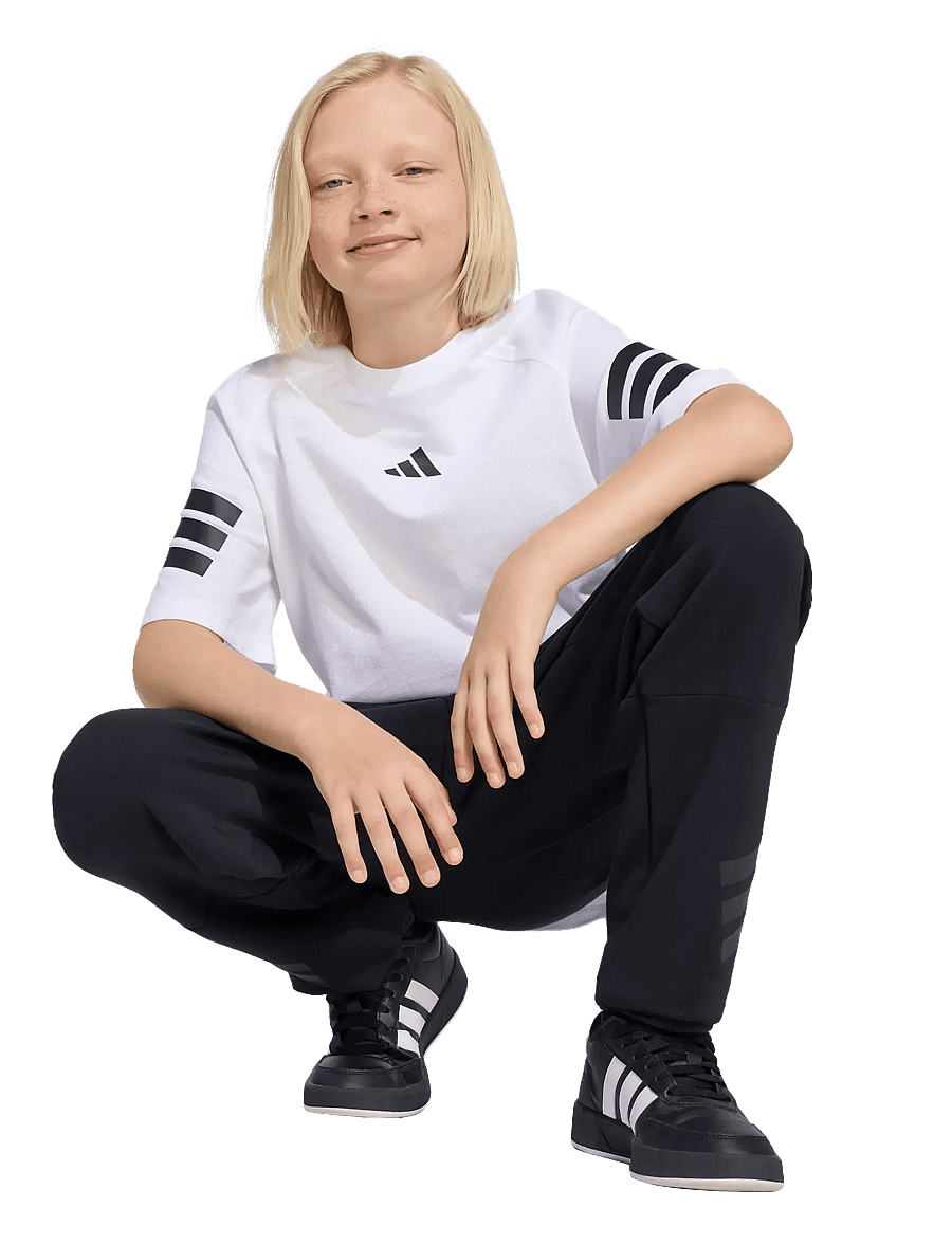 adidas Sportswear - J FI 3S TEE - lühikeste varrukatega t-särgid - white/black - 0