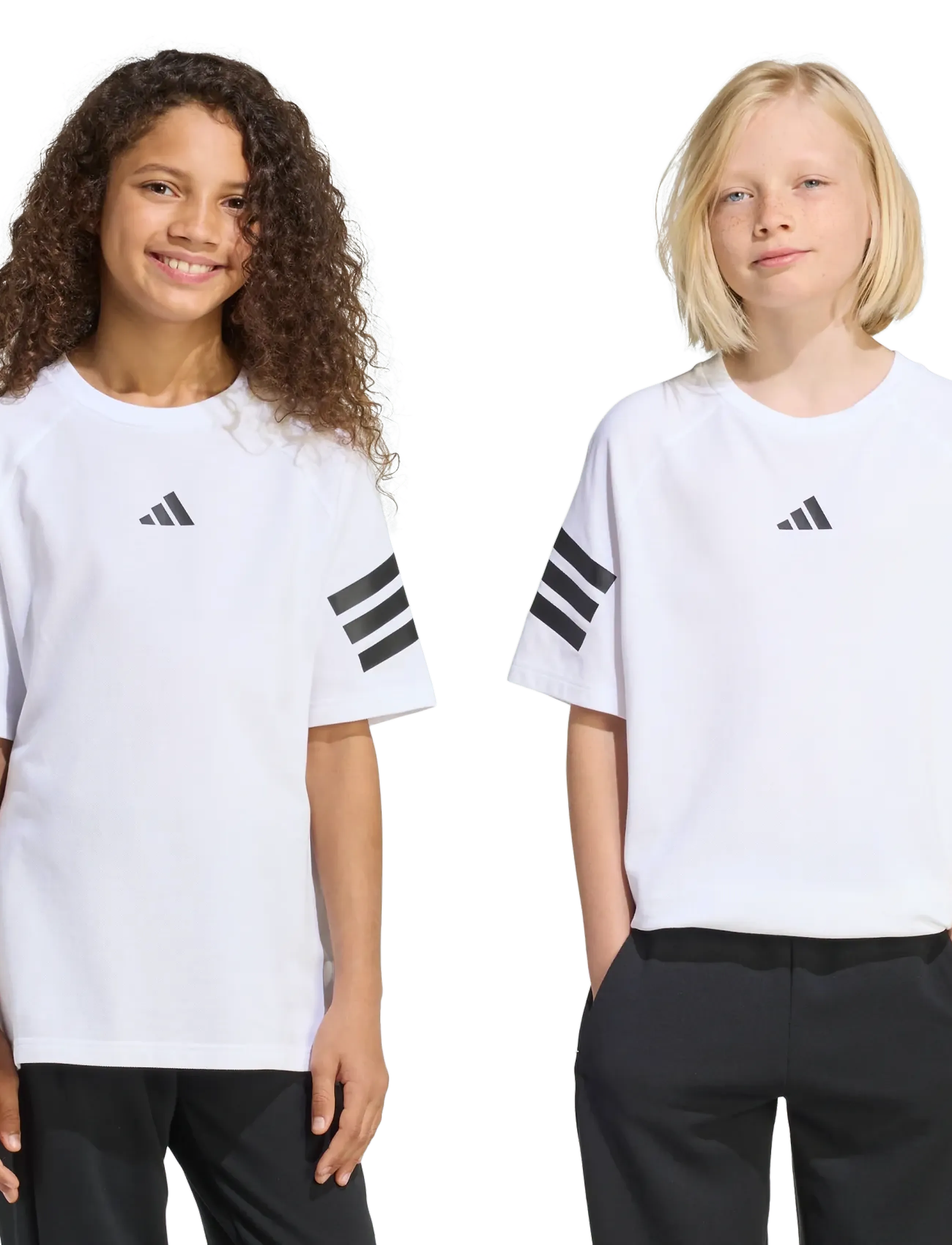 adidas Sportswear - J FI 3S  TEE - lühikeste varrukatega t-särgid - white/black - 2