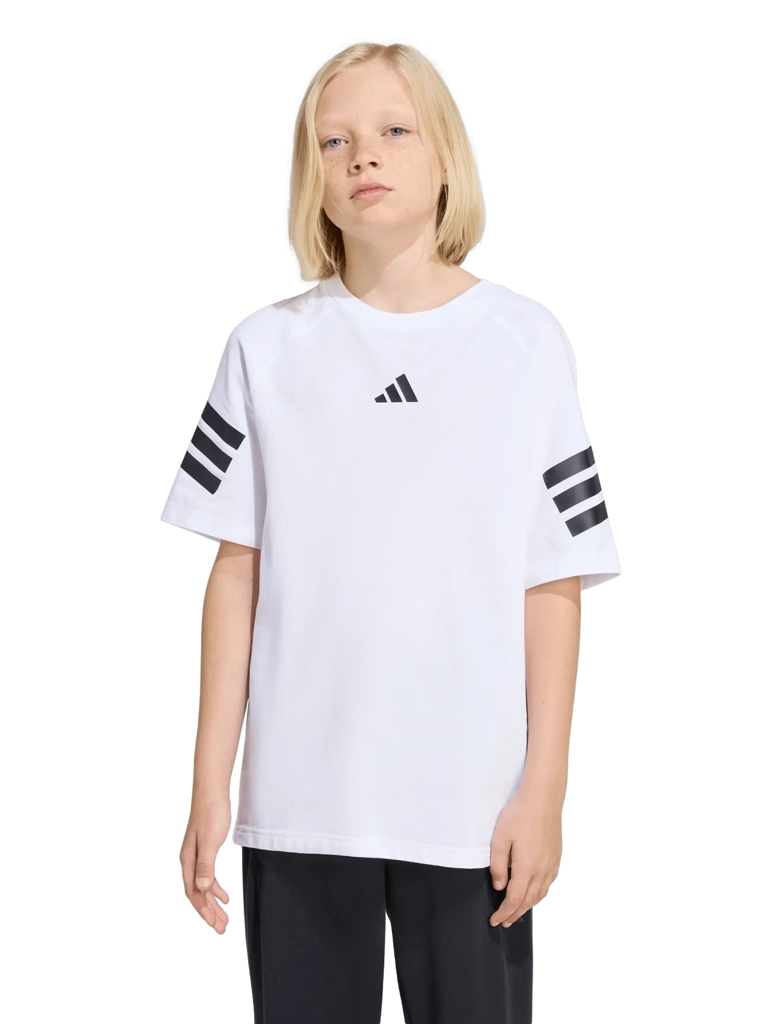 adidas Sportswear - J FI 3S  TEE - lühikeste varrukatega t-särgid - white/black - 4