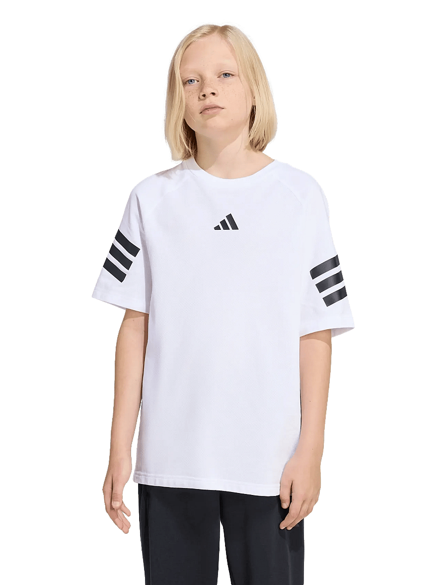 adidas Sportswear - J FI 3S TEE - lühikeste varrukatega t-särgid - white/black - 4