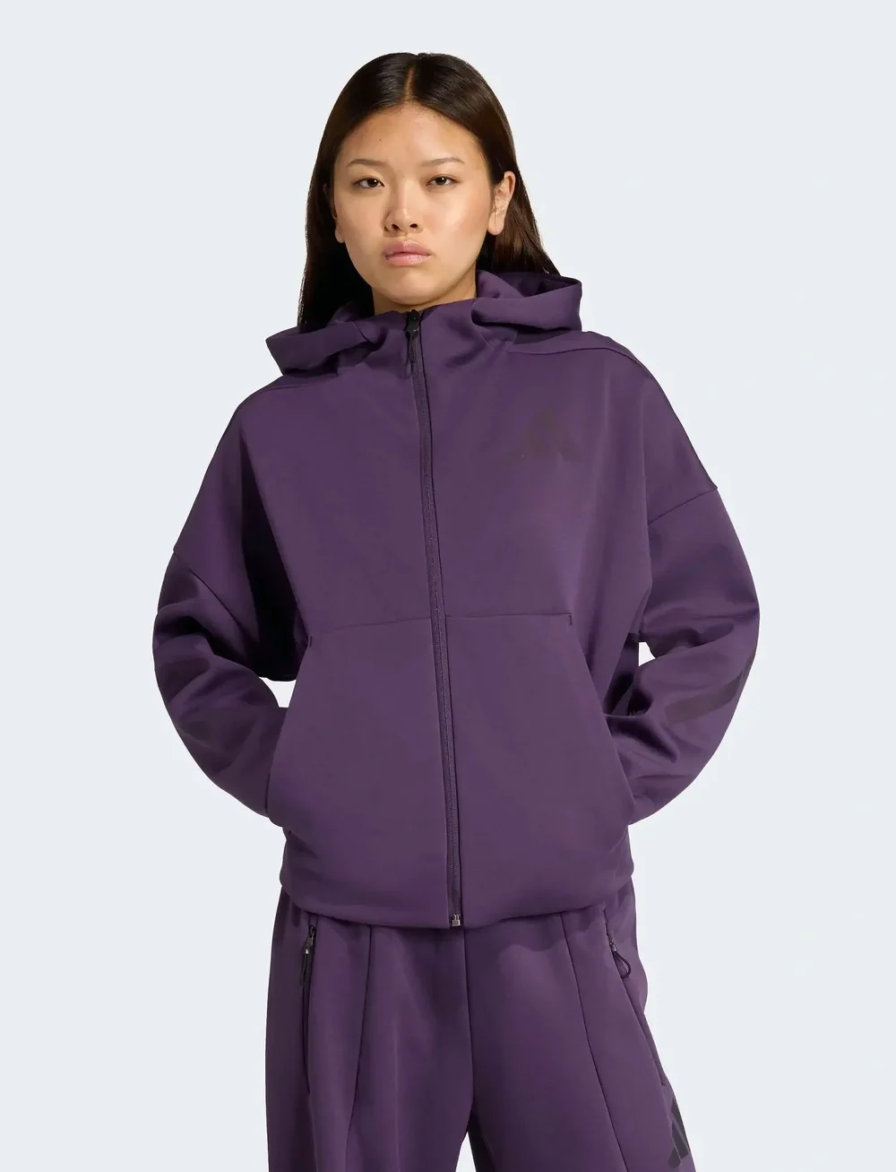 adidas Sportswear - W Z.N.E. FZ - huvtröjor - aurplu - 0