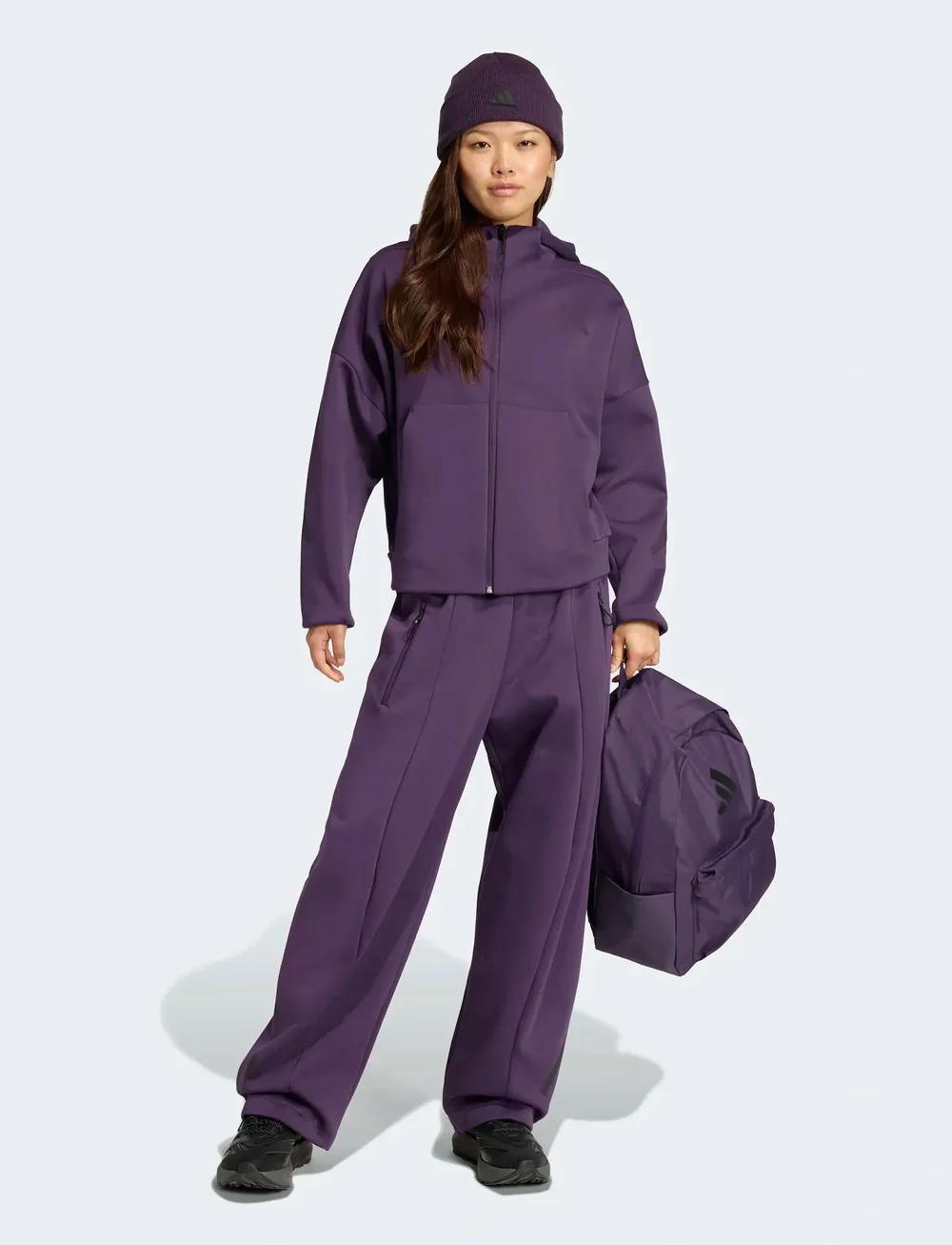 adidas Sportswear - W Z.N.E. FZ - huvtröjor - aurplu - 4