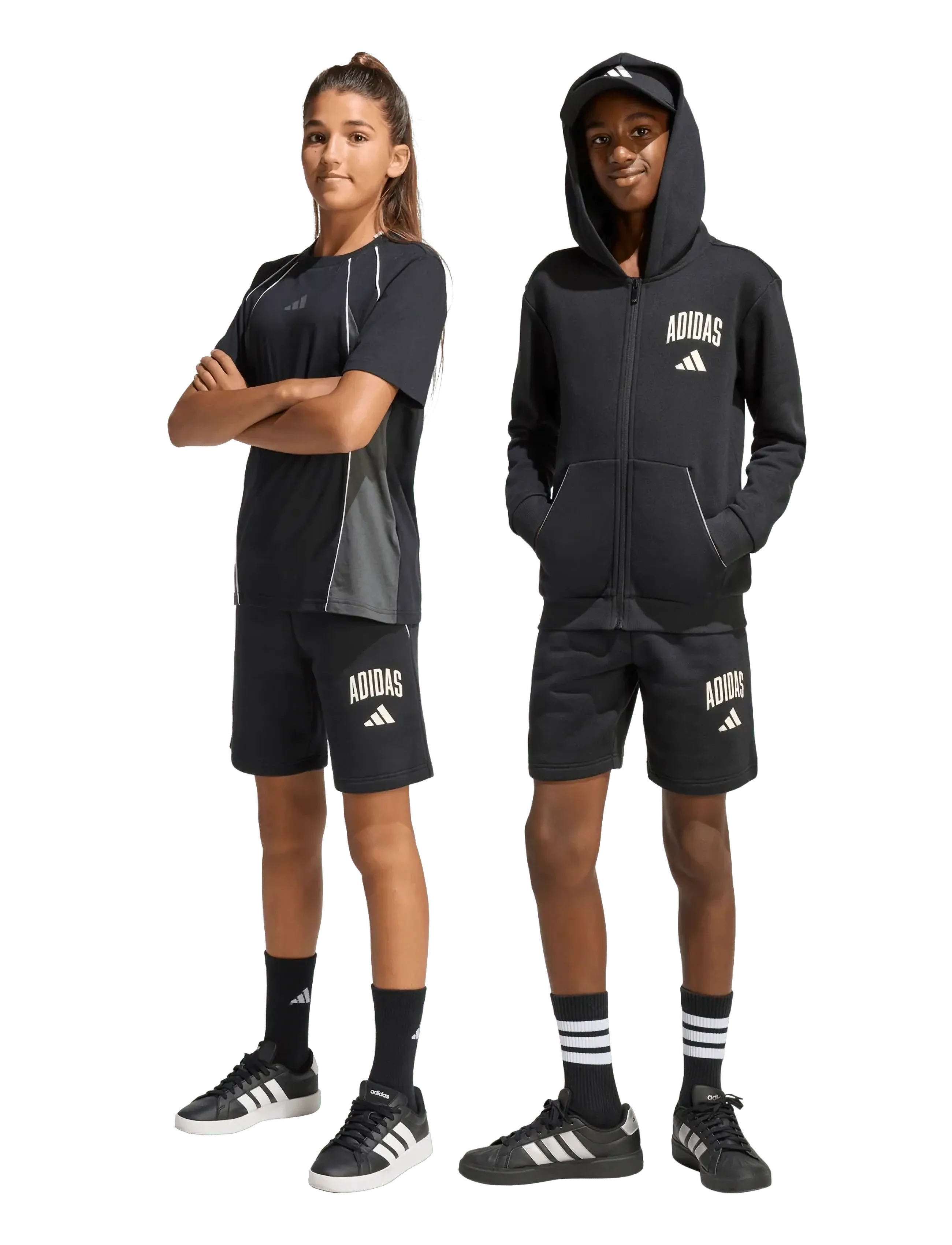 adidas Sportswear - J CLGT FL SHO - sweatshorts - black/owhite - 4