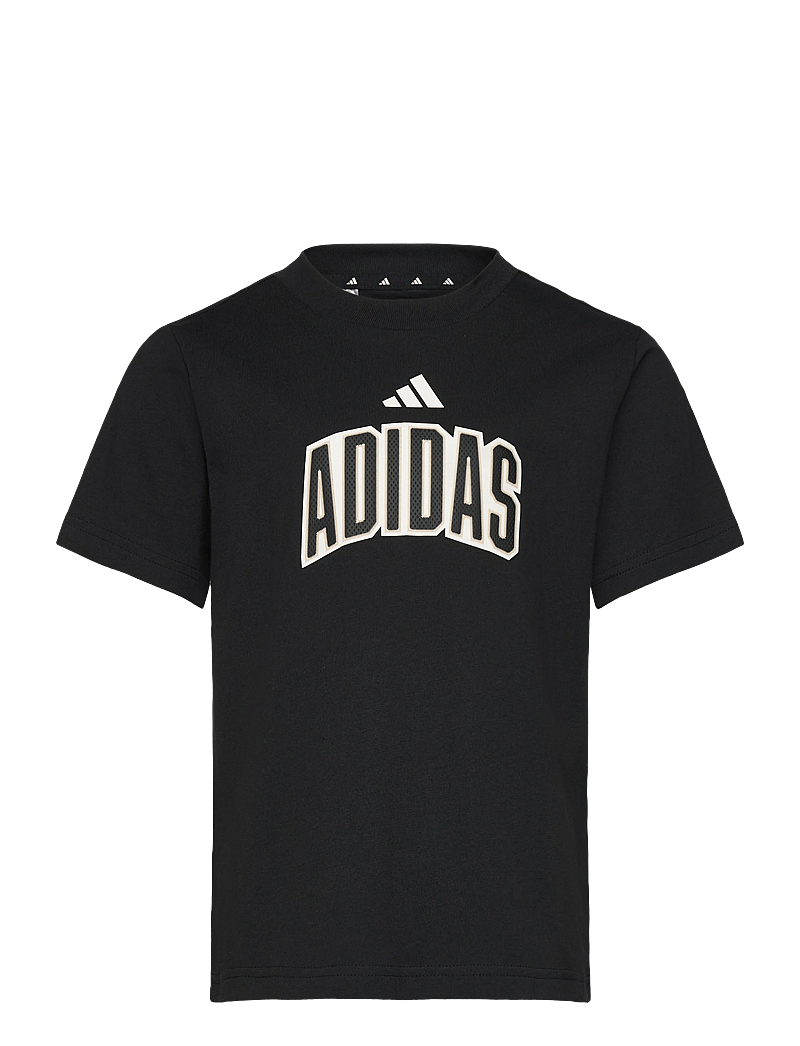 adidas Sportswear - J STD GFX TEE - sportstoppe - black/owhite - 0