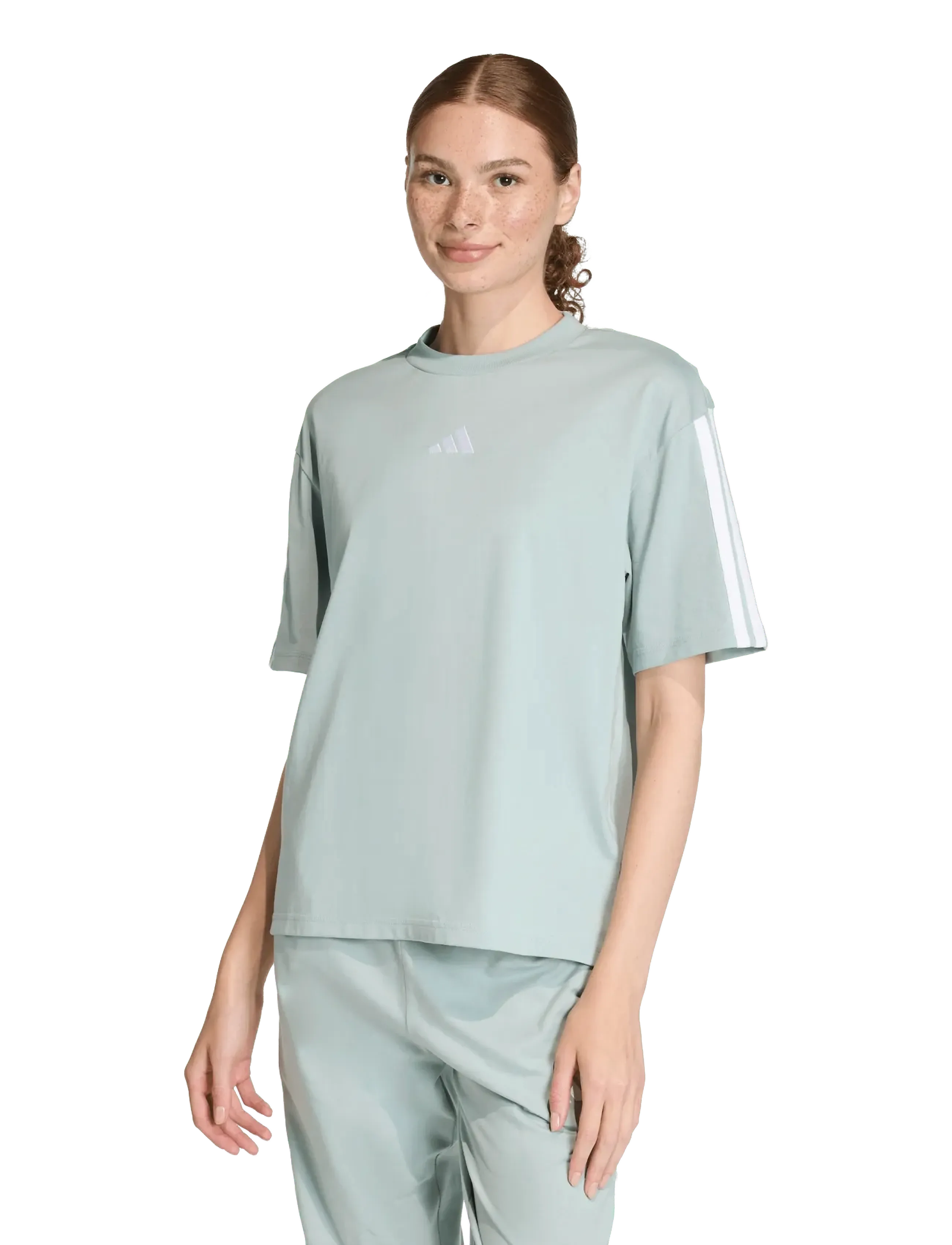 adidas Sportswear - W 3S SJ BF T - t-shirts - wosa/white - 3