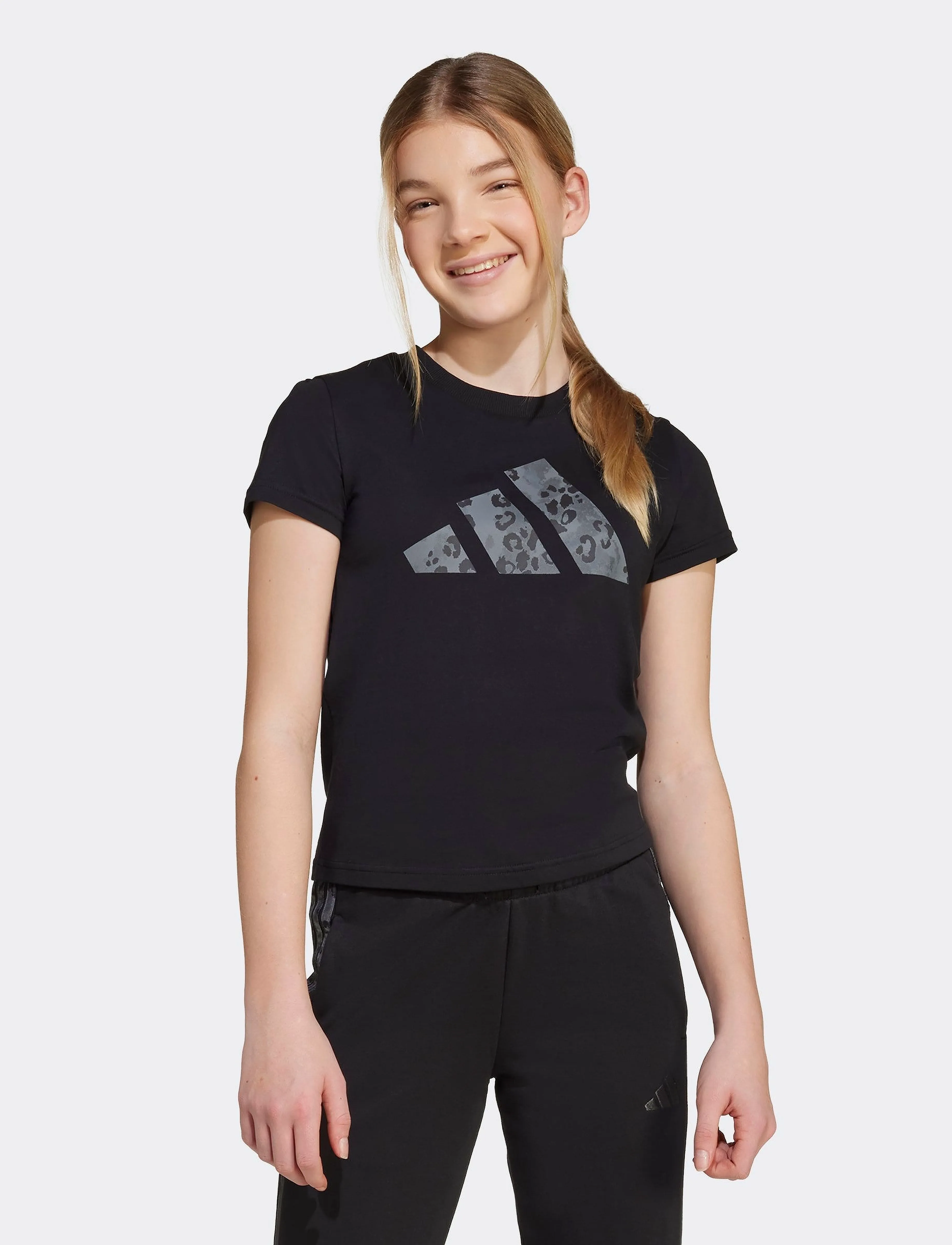 adidas Sportswear G Anml Sj Bl T, 128, Black, T-Shirts > Kortærmede, Børn