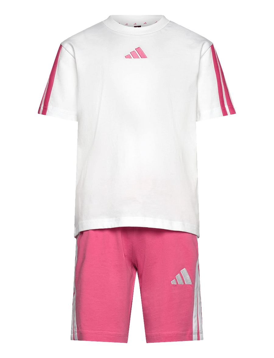 adidas Sportswear - LK 3S T-SET 160 - matchende sæt - white/pnkfus - 1