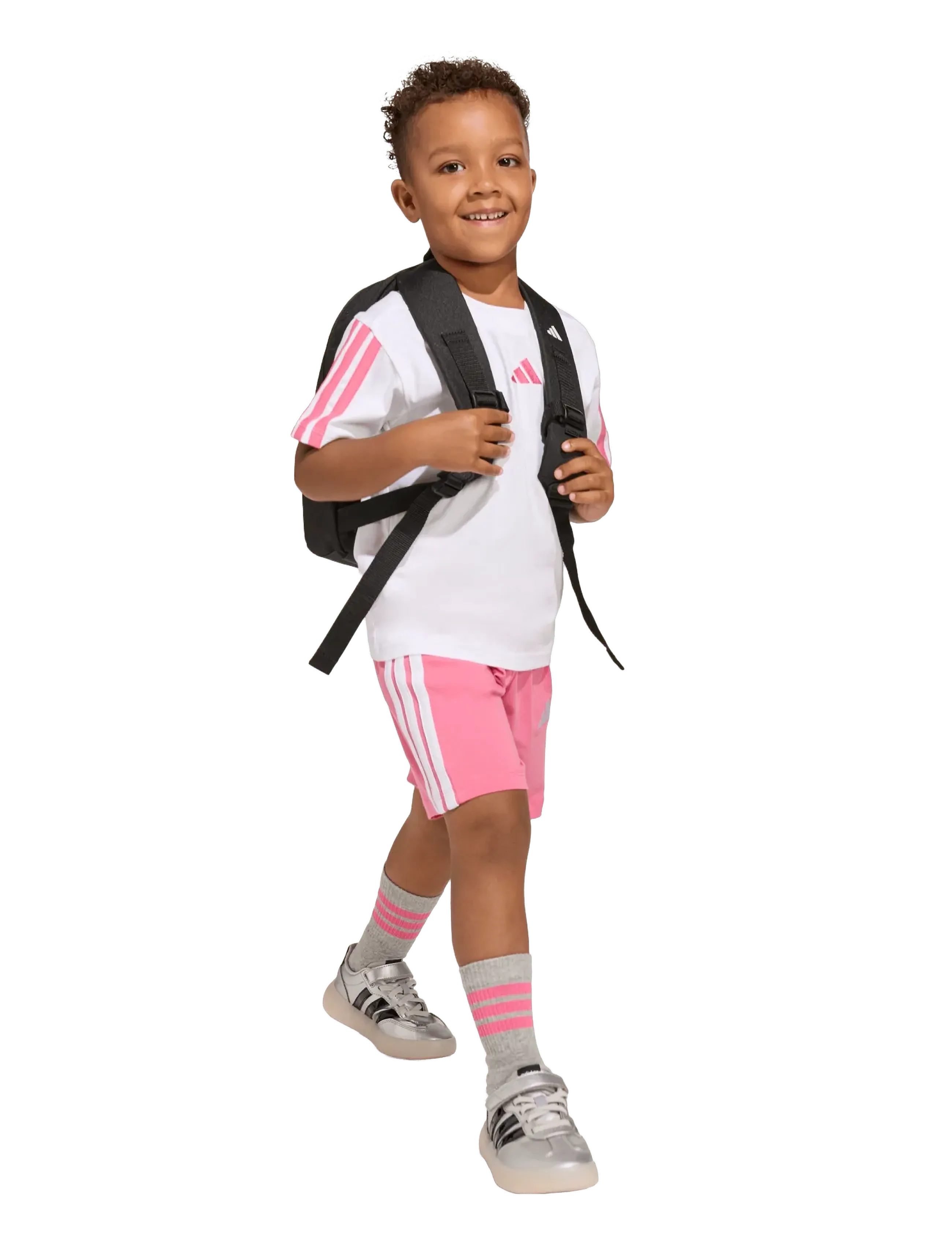 adidas Sportswear LK 3S T-SET 160 - Set - WHITE/PNKFUS / pink/rose