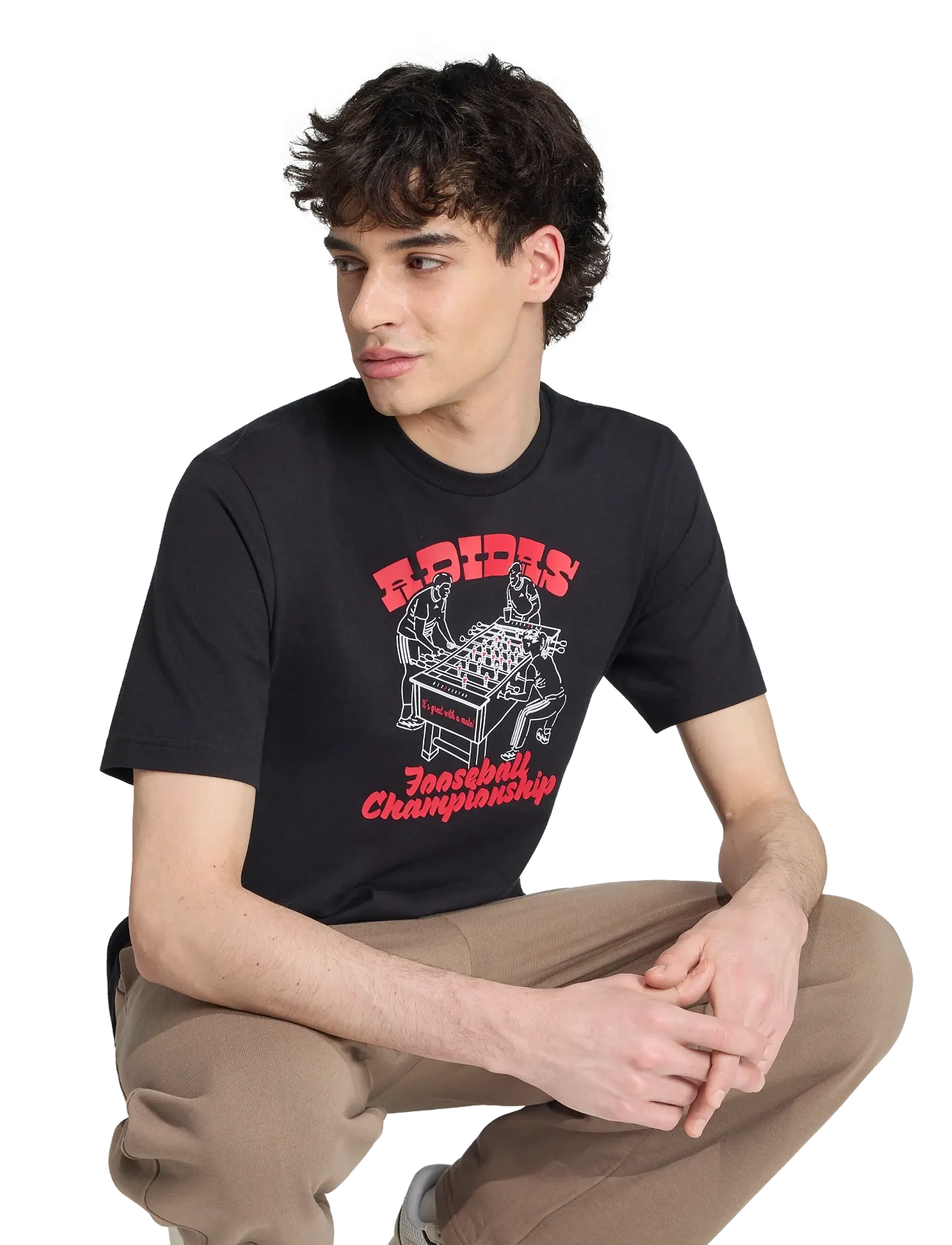 adidas Sportswear - M NOV FOOS T - oberteile & t-shirts - black - 3