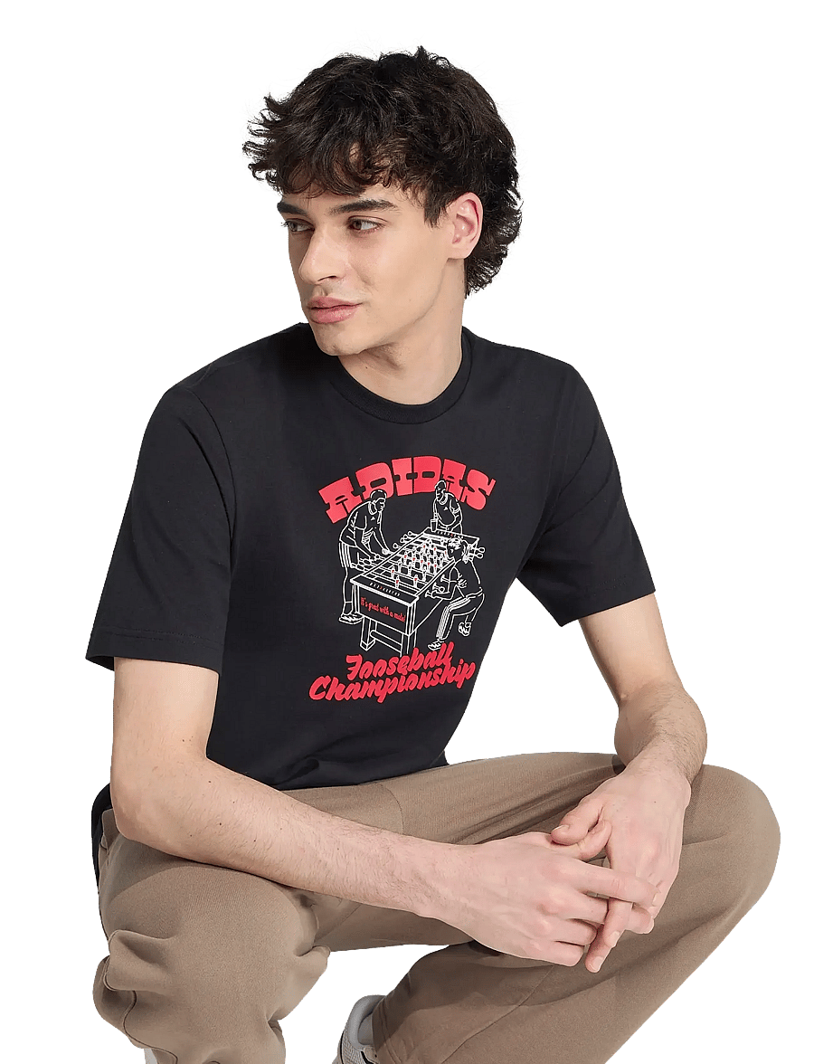 adidas Sportswear - M NOV FOOS T - oberteile & t-shirts - black - 3