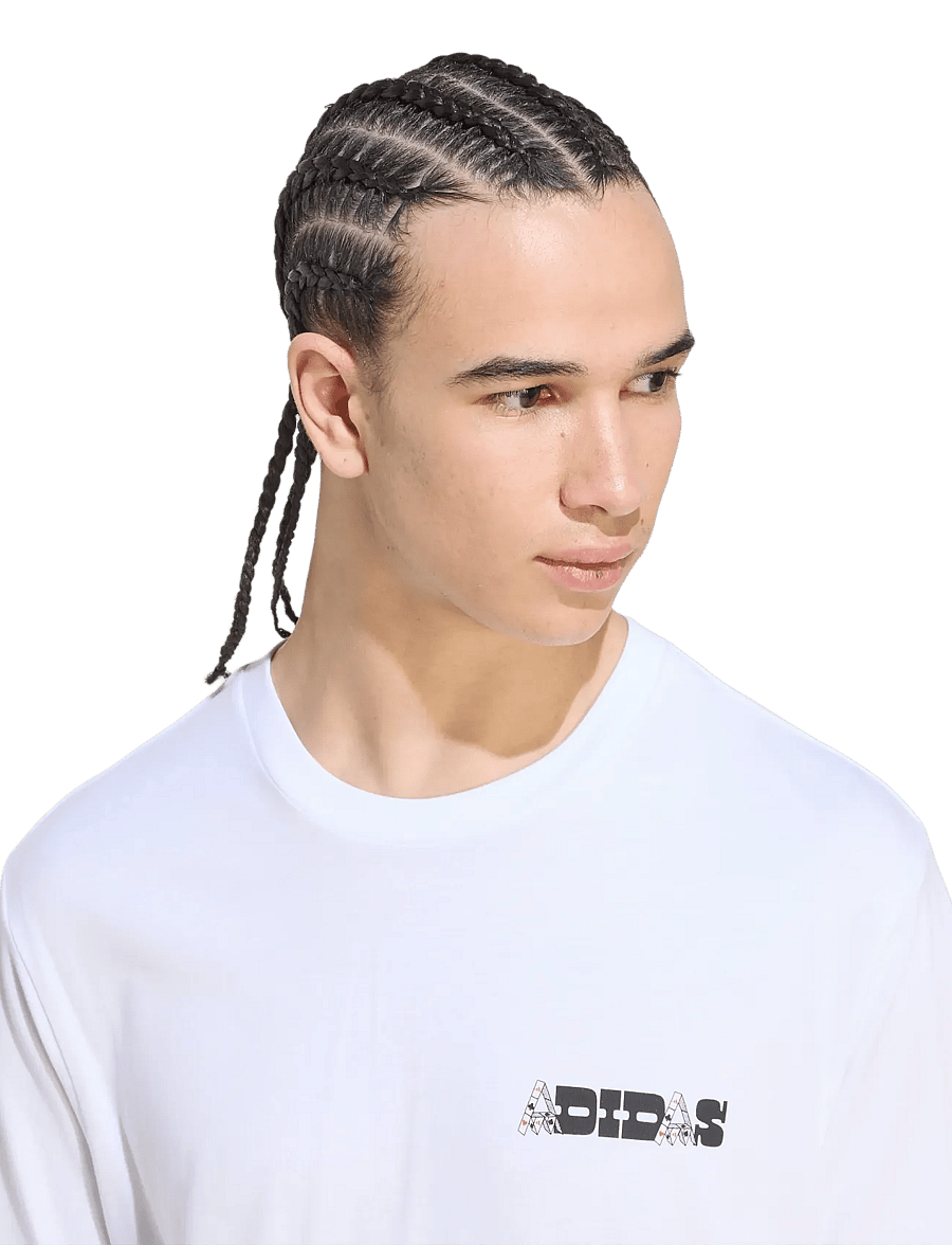adidas Sportswear - M NOV CARD T - tops & t-shirts - white - 3