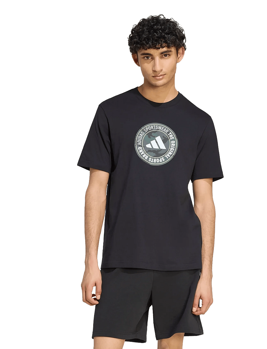 adidas Sportswear - M CAMO CIR T - t-shirts - black - 2