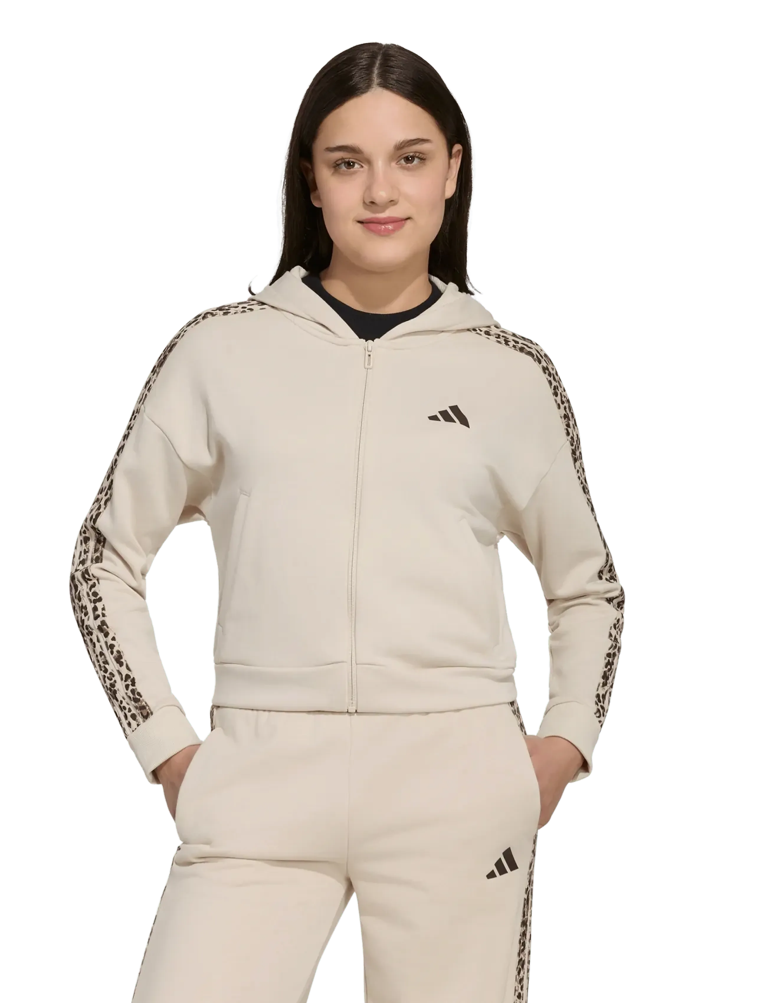 adidas Sportswear - JG AN 3S FT FZ - isolerede jakker - crli/multco/dbrown - 2