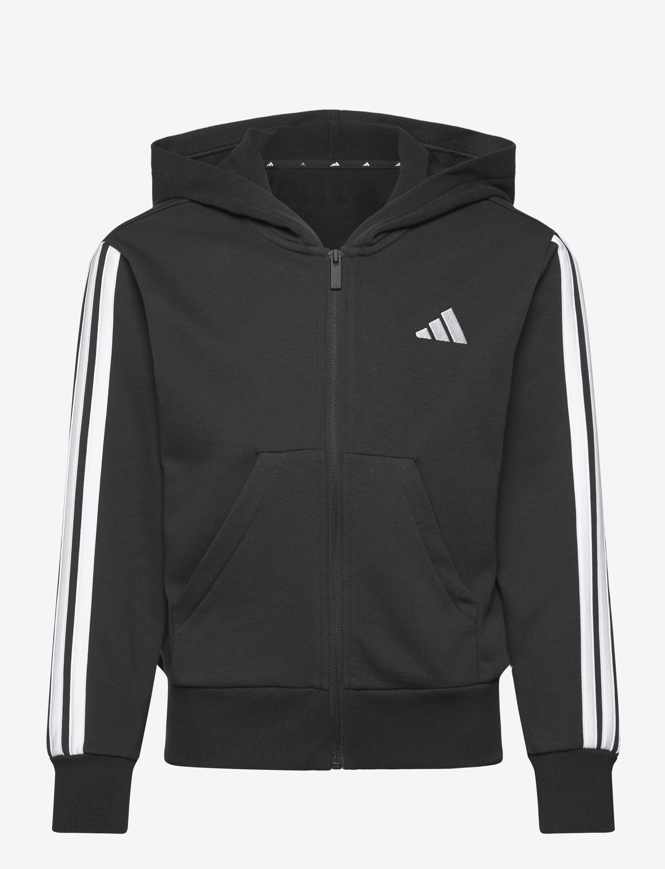 adidas Sportswear - JG 3S FZ HD 280 - huvtröjor - black/white - 0