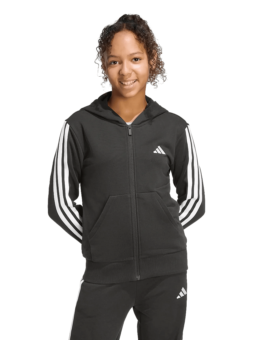adidas Sportswear - JG 3S FZ HD 280 - pulls a capuche - black/white - 5