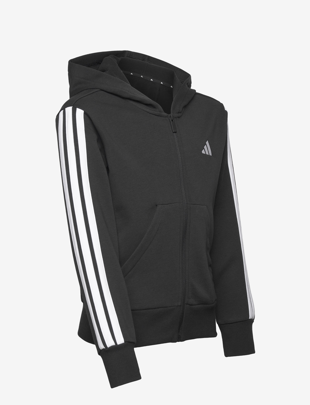 adidas Sportswear - JG 3S FZ HD 280 - huvtröjor - black/white - 3