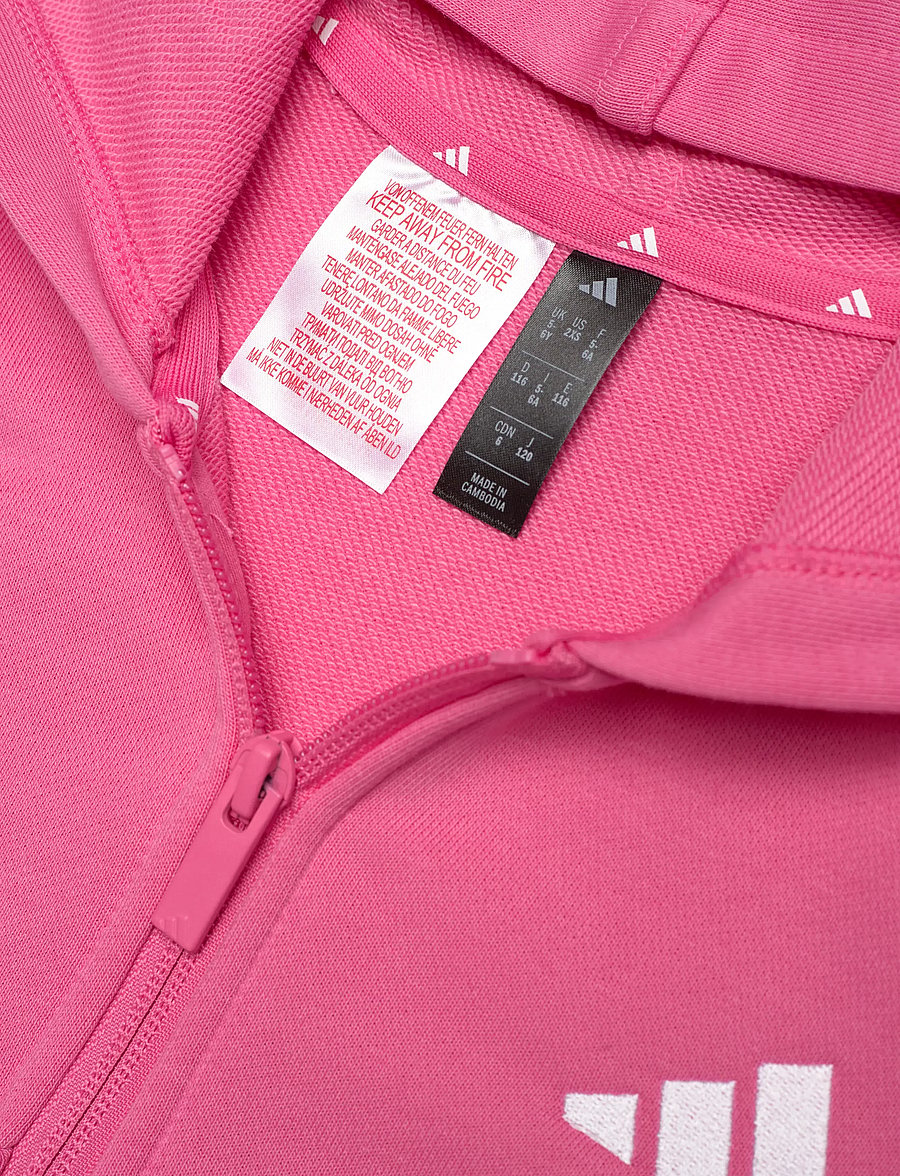 adidas Sportswear - JG 3S FZ HD 280 - kapuzenpullover - pnkfus/white - 2