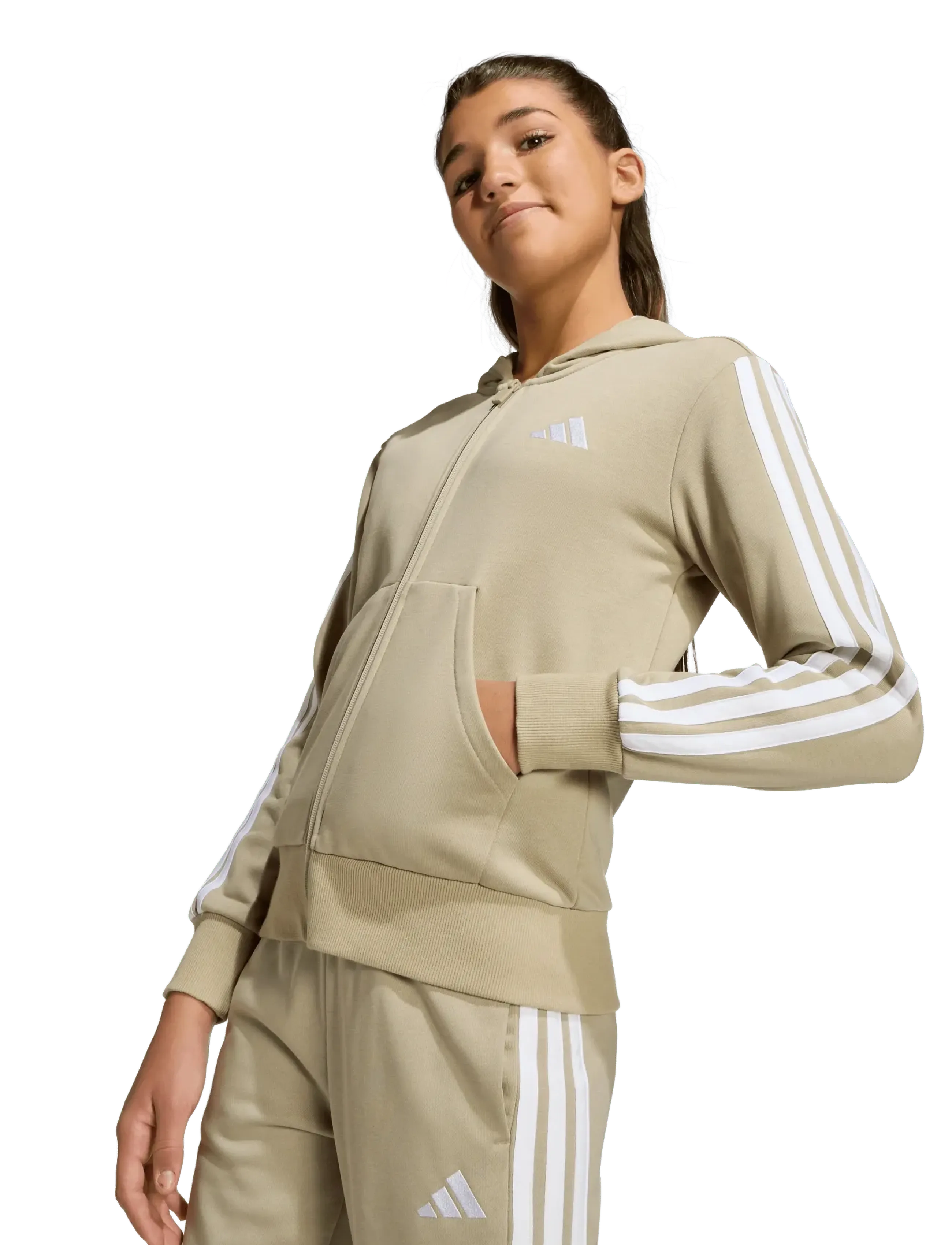 adidas Sportswear - JG 3S FZ HD 280 - hoodies - woca/white - 3