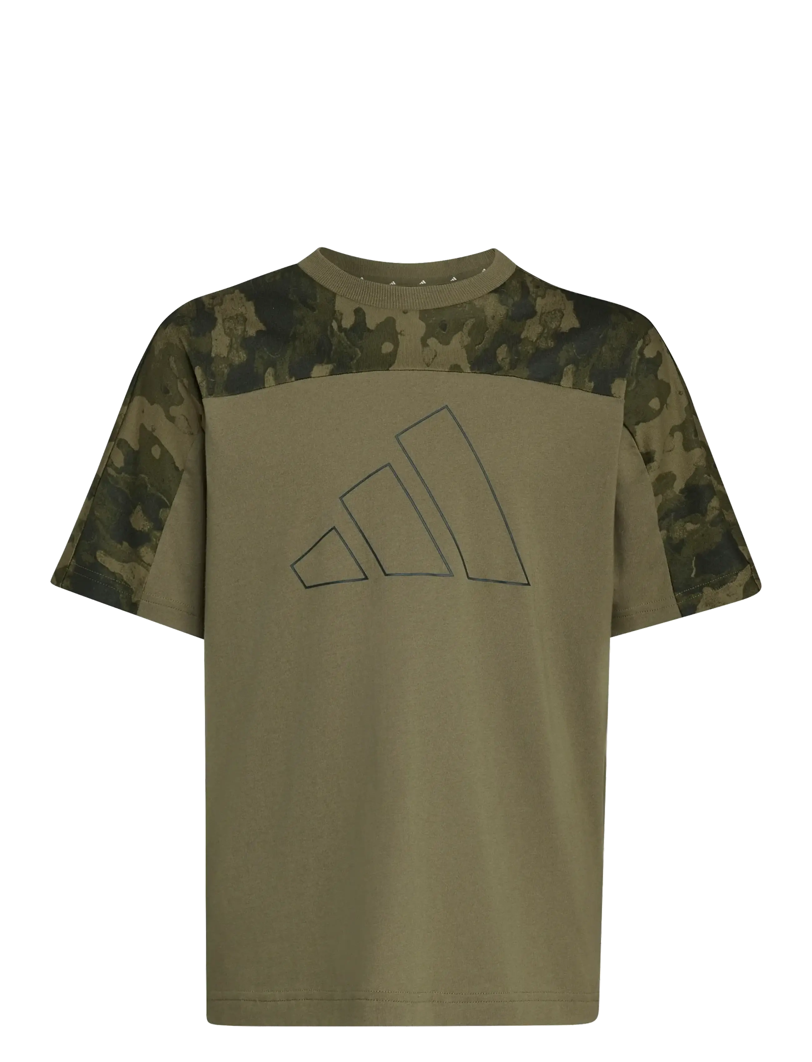 adidas Sportswear J  CAMO T - T-Shirts - OLISTR/JUNINK / khaki/green