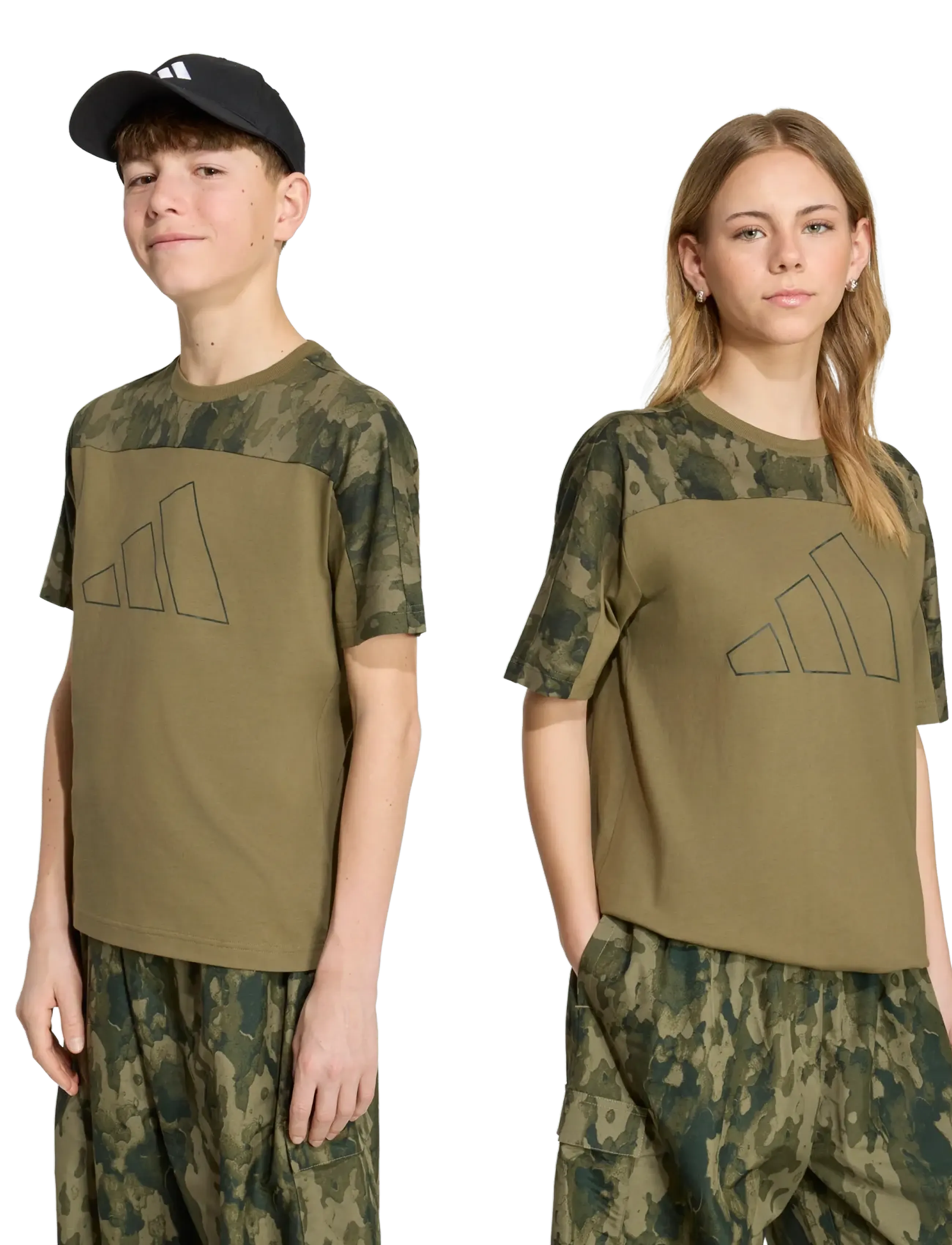 adidas Sportswear - J  CAMO T - sporttoppar - olistr/junink - 2